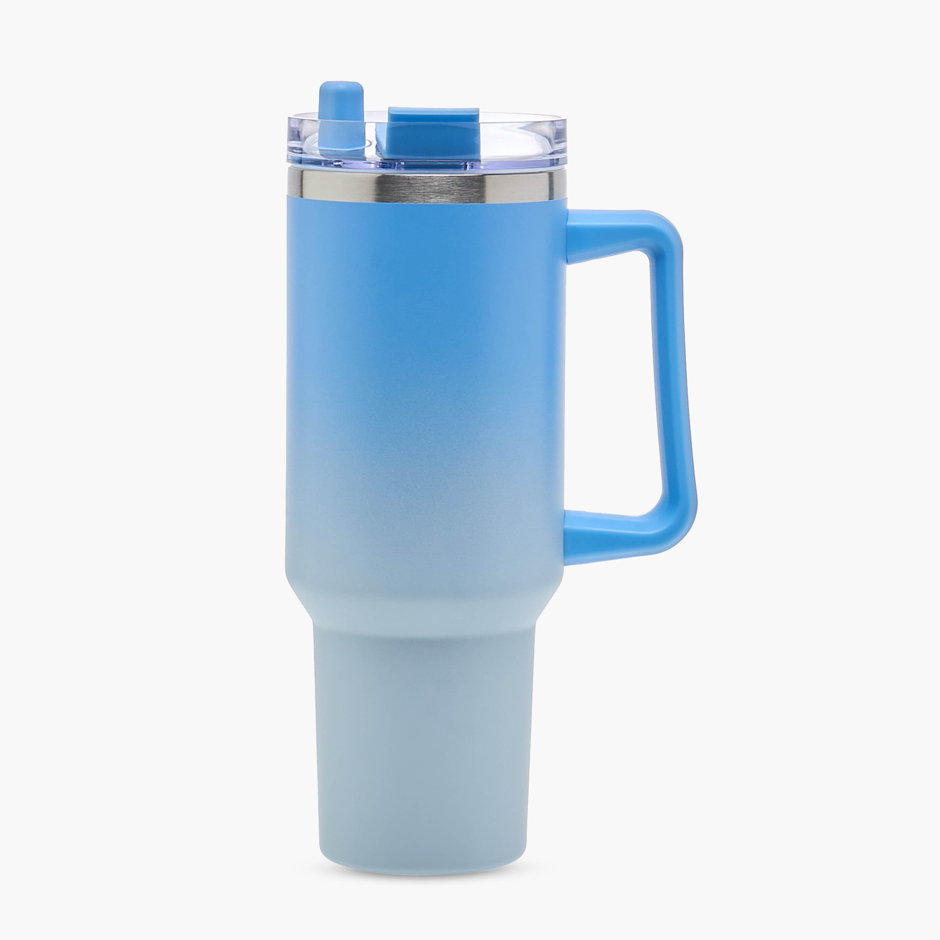 Ombre Stainless Steel Tumbler with Straw and Cap - 1.2 L-household-dining-drinkserveware-bottles-image-1