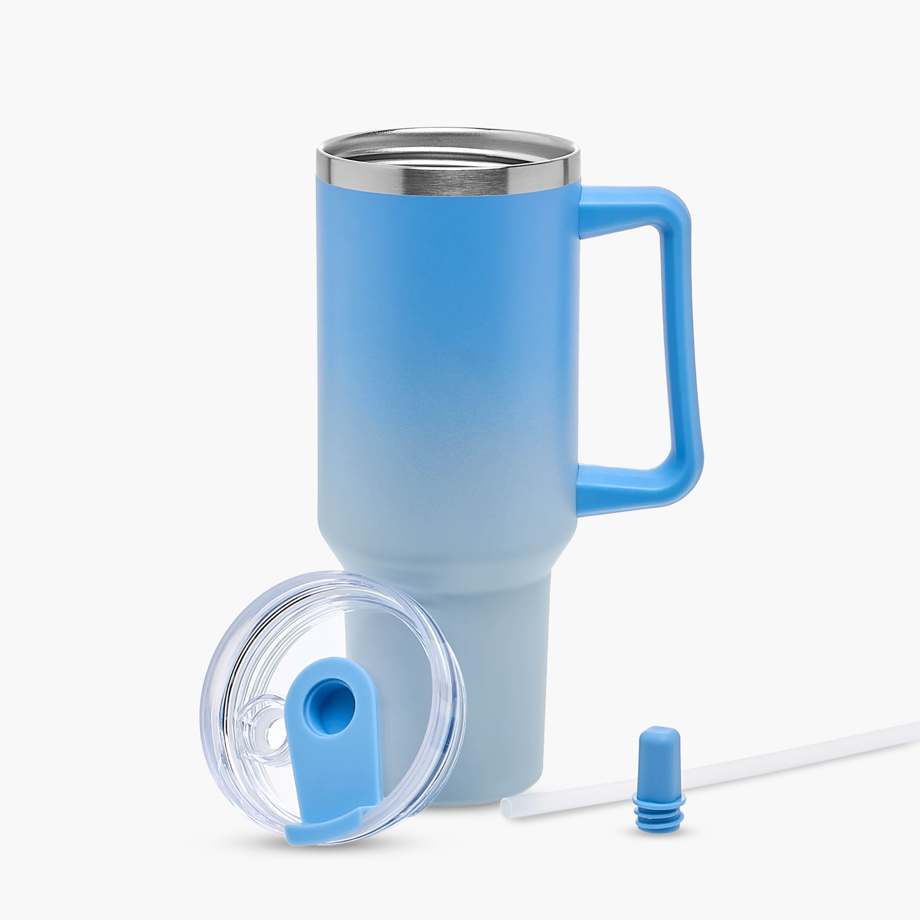 Ombre Stainless Steel Tumbler with Straw and Cap - 1.2 L-household-dining-drinkserveware-bottles-image-2