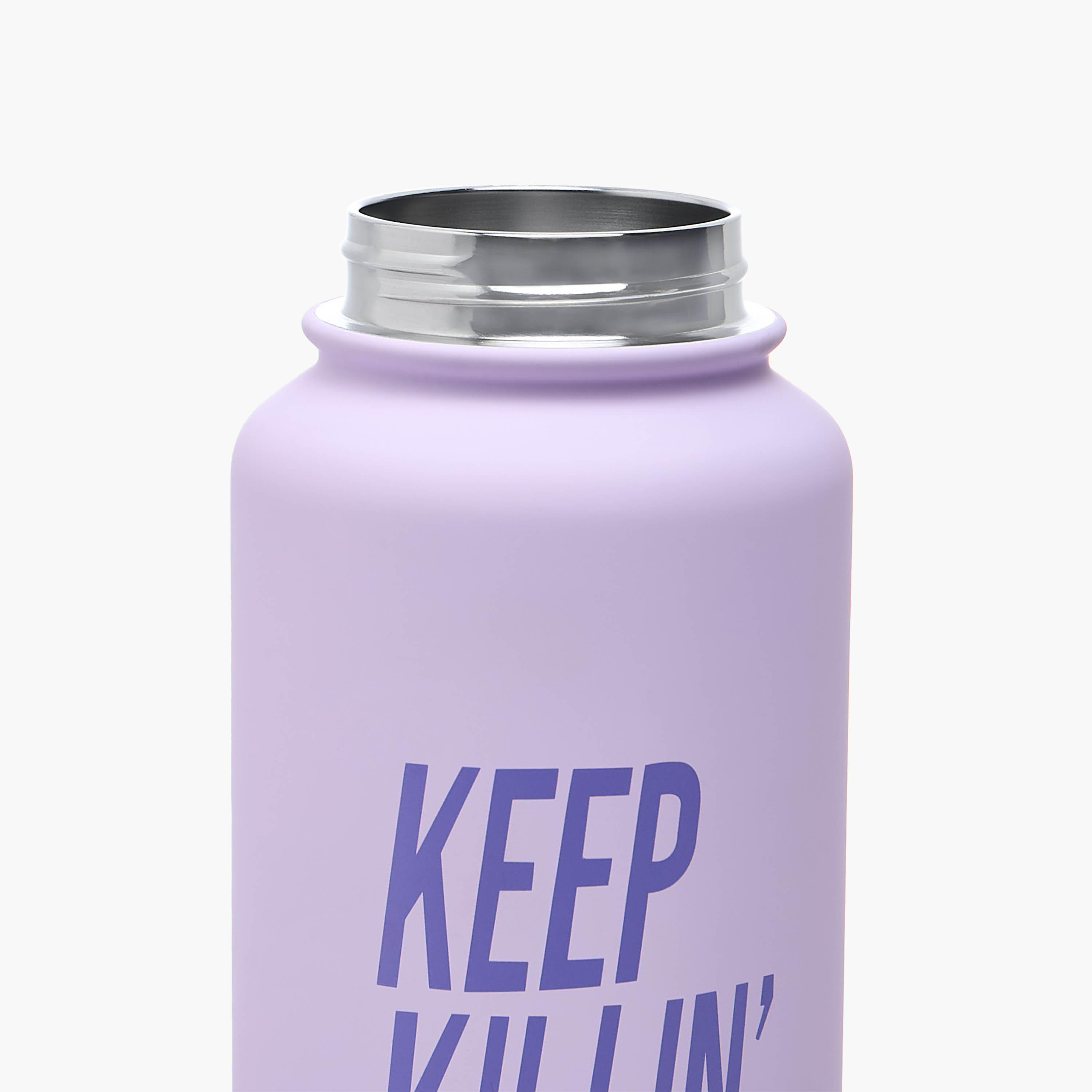 Slogan Print Stainless Steel Double Wall Water Bottle with Handle - 1 L-household-dining-drinkserveware-bottles-image-5