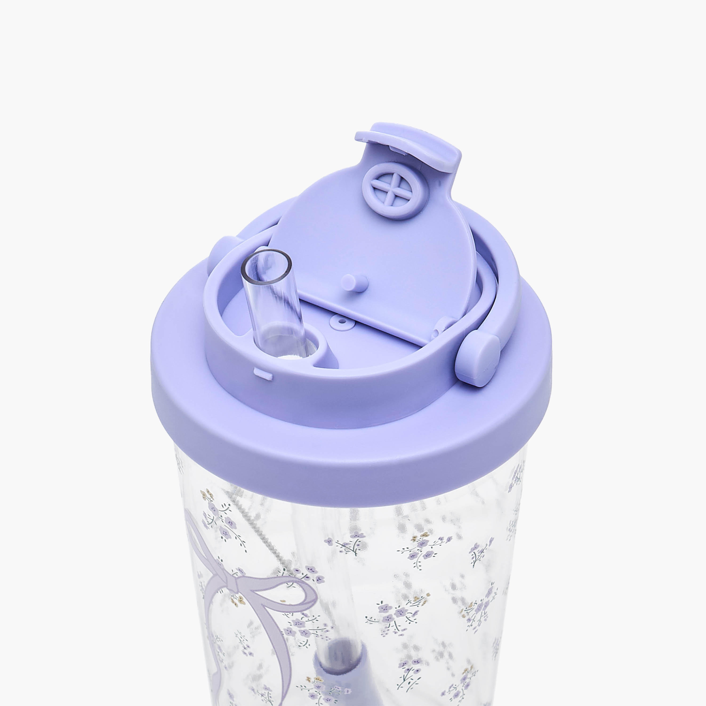 Floral Bow Print Tritan Tumbler with Straw - 710 ml-household-dining-drinkserveware-bottles-image-4