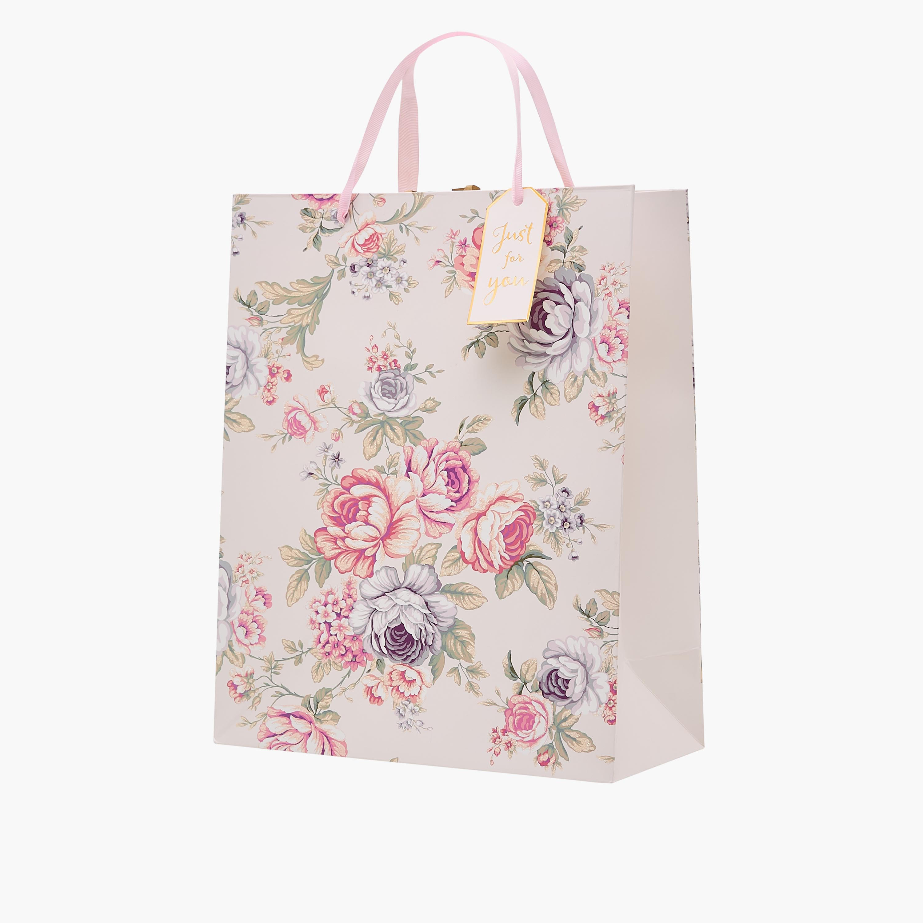Floral Print Paper Gift Bag - Large-household-giftingaccessories-giftings-image-2