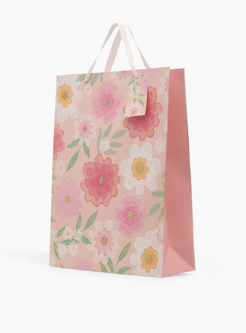 شنطة هدايا بطبعات زهرية - كبيرة جدًا-household-giftingaccessories-giftings-image-2