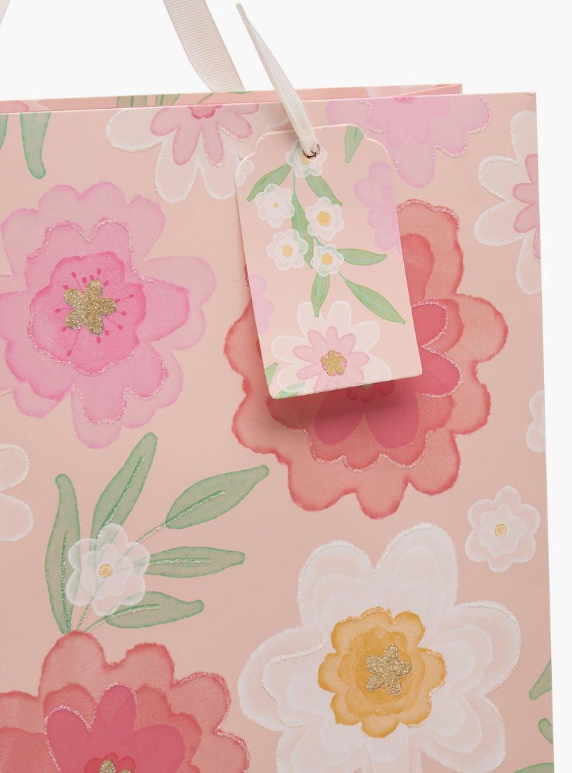 شنطة هدايا بطبعات زهرية - كبيرة جدًا-household-giftingaccessories-giftings-image-3