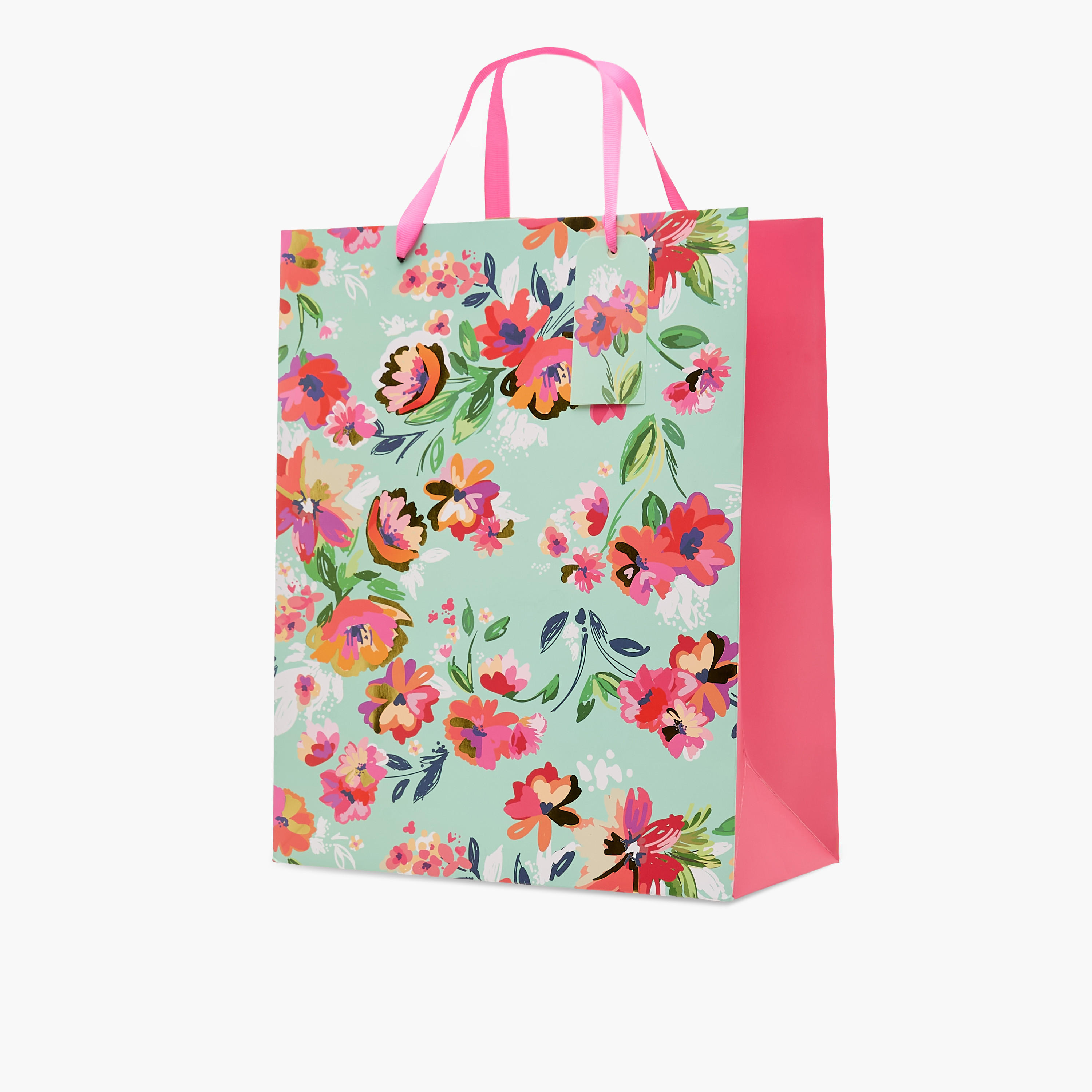 Floral Print Paper Gift Bag - Large-household-giftingaccessories-giftings-image-2