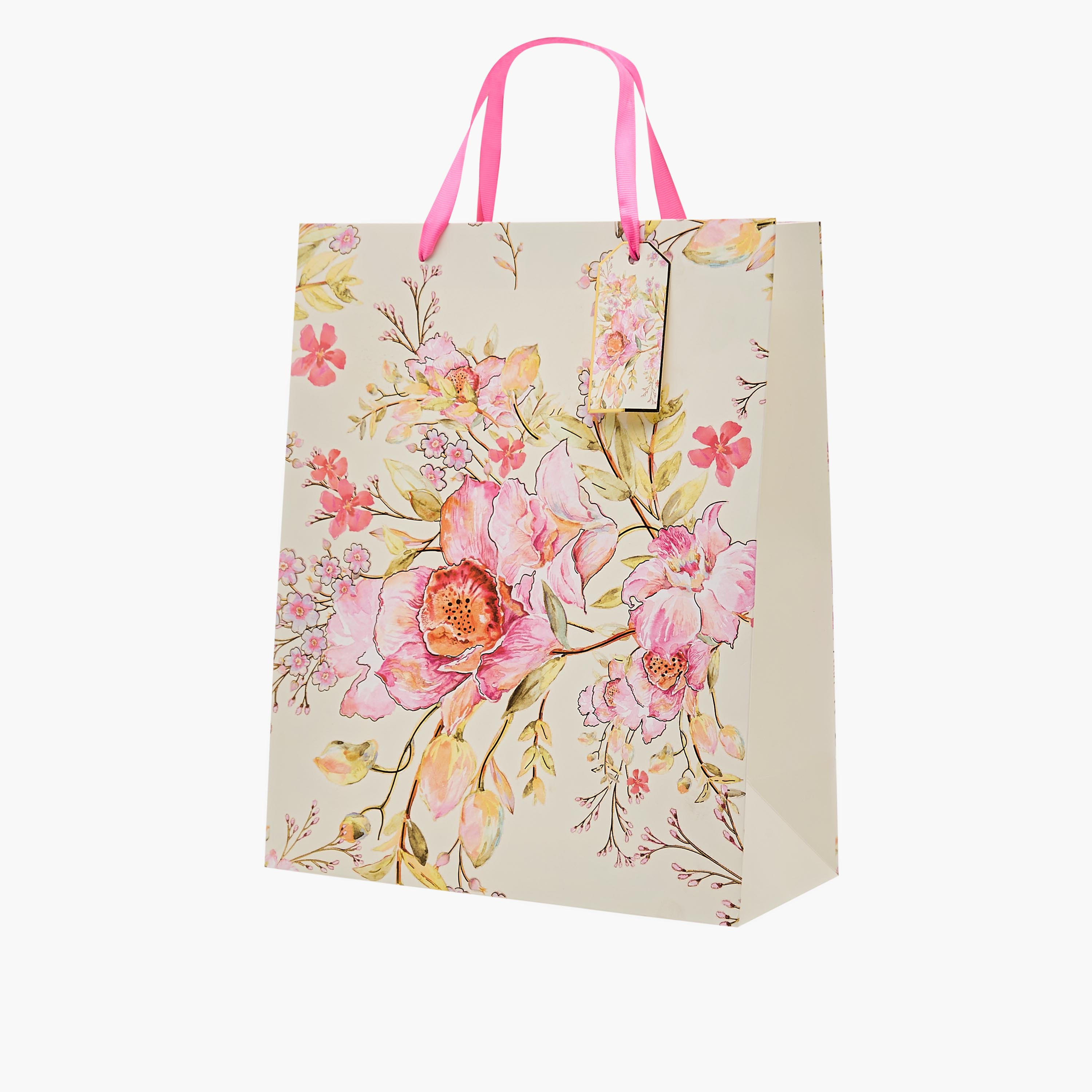 Floral Print Paper Gift Bag - Extra Large-household-giftingaccessories-giftings-image-2
