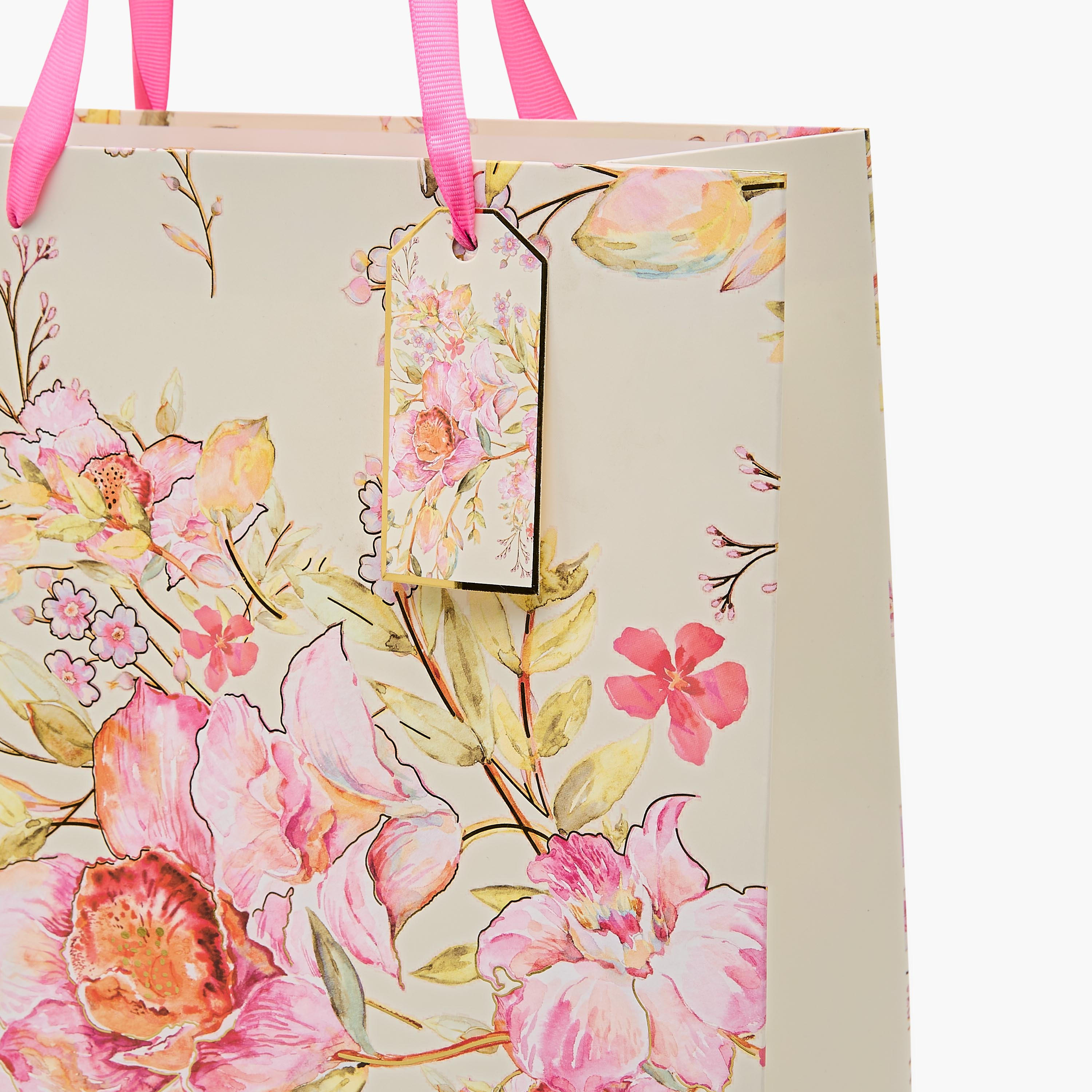 Floral Print Paper Gift Bag - Extra Large-household-giftingaccessories-giftings-image-3