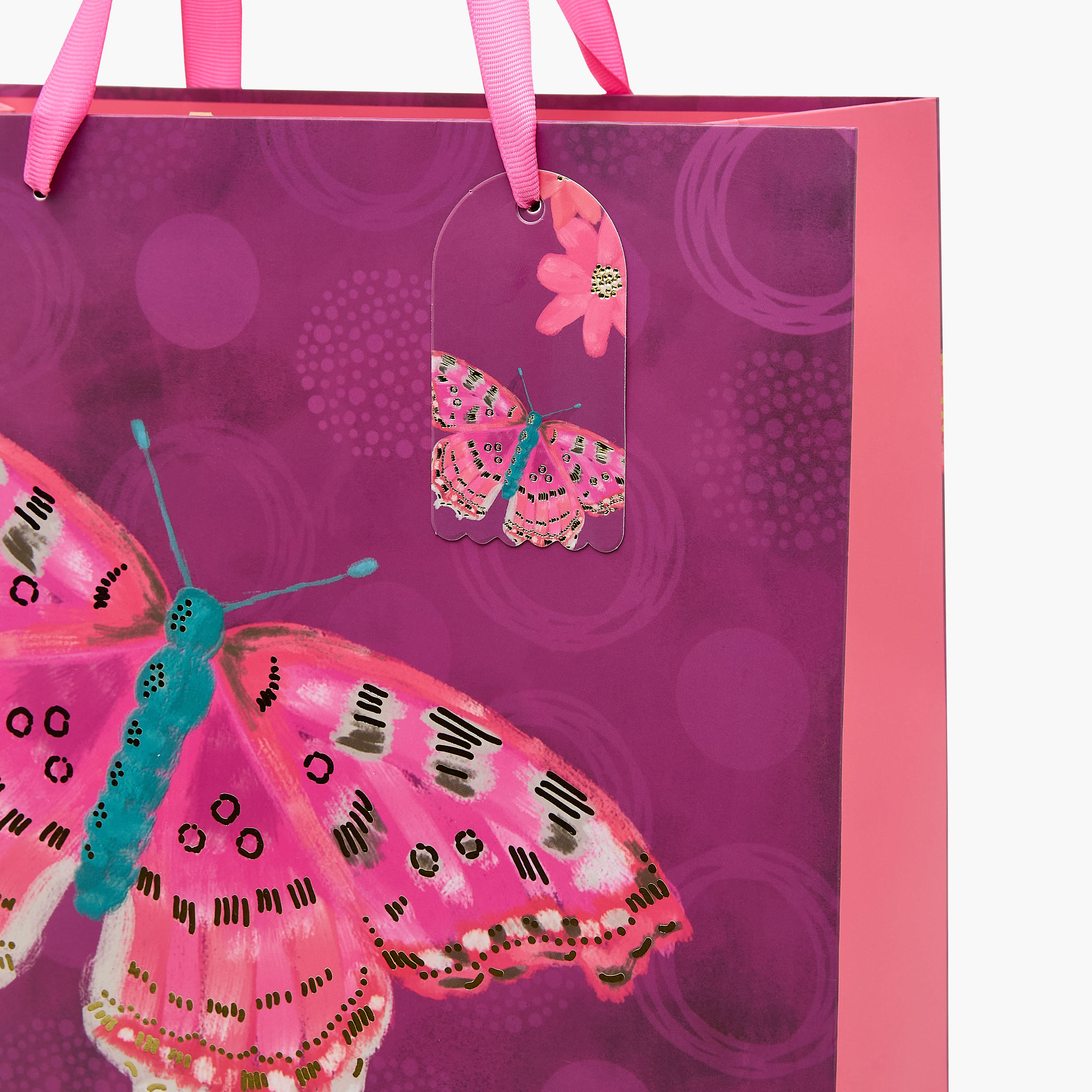Butterfly Print Paper Gift Bag - Large-household-giftingaccessories-giftings-image-3