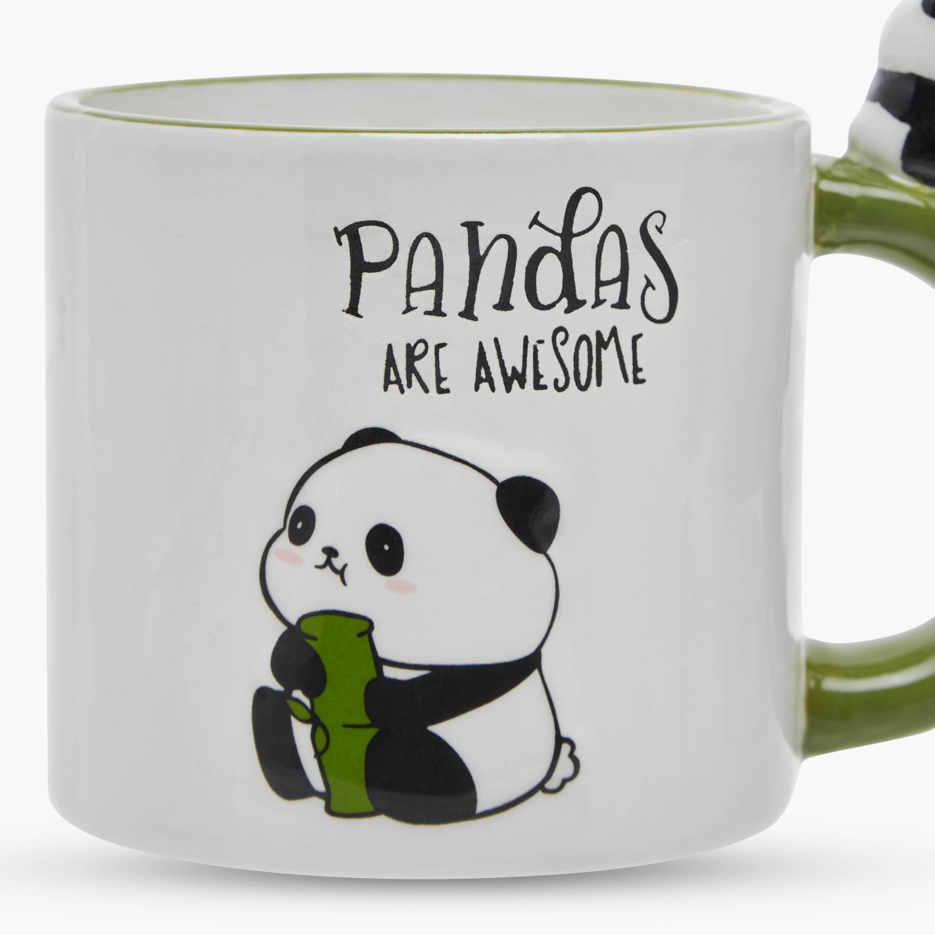 3D Panda Accent Ceramic Mug - 390 ml-household-dining-teaandcoffee-mugsandcups-image-3