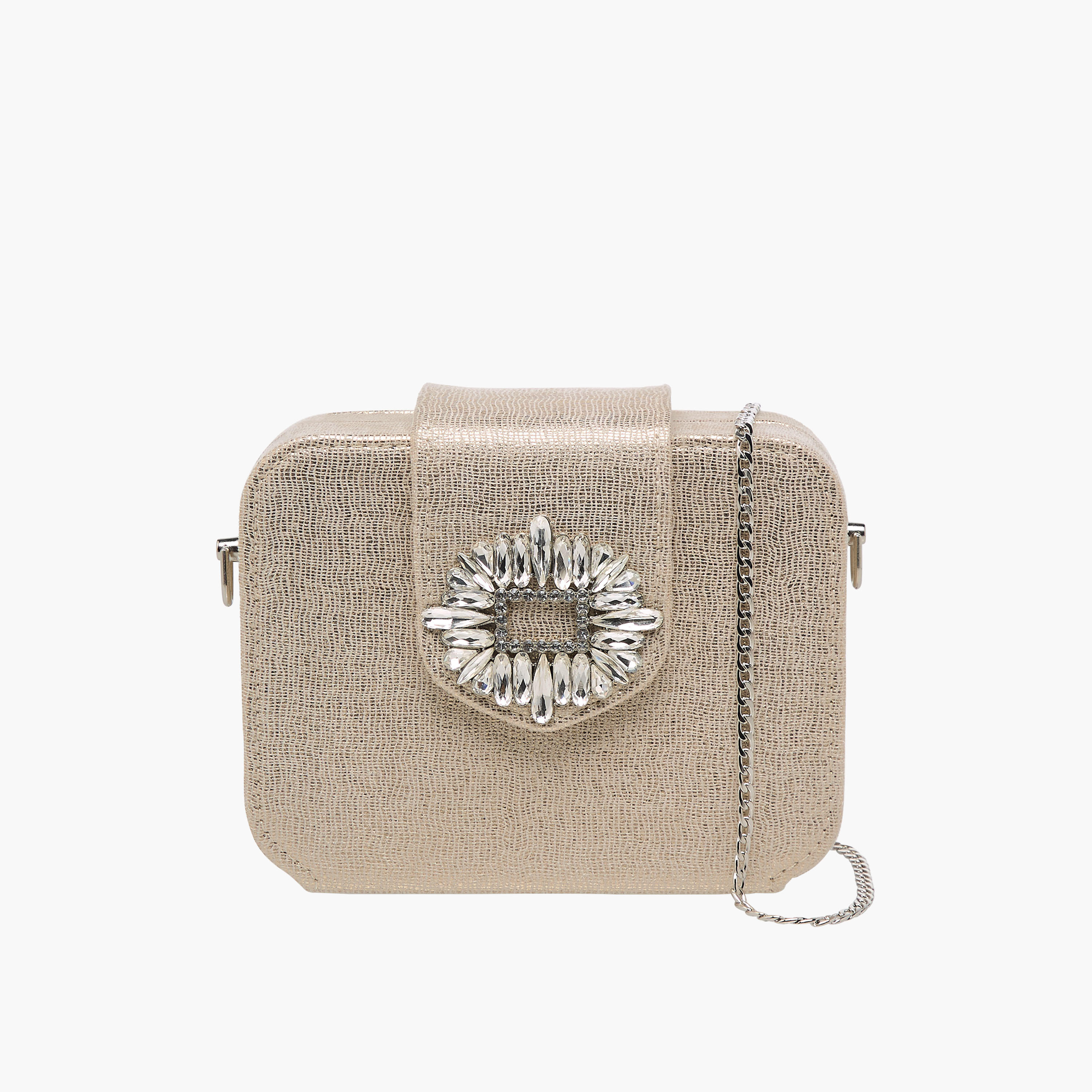 Celeste Embellished Clutch with Chain Strap-women-bagsandwallets-wallets-image-1