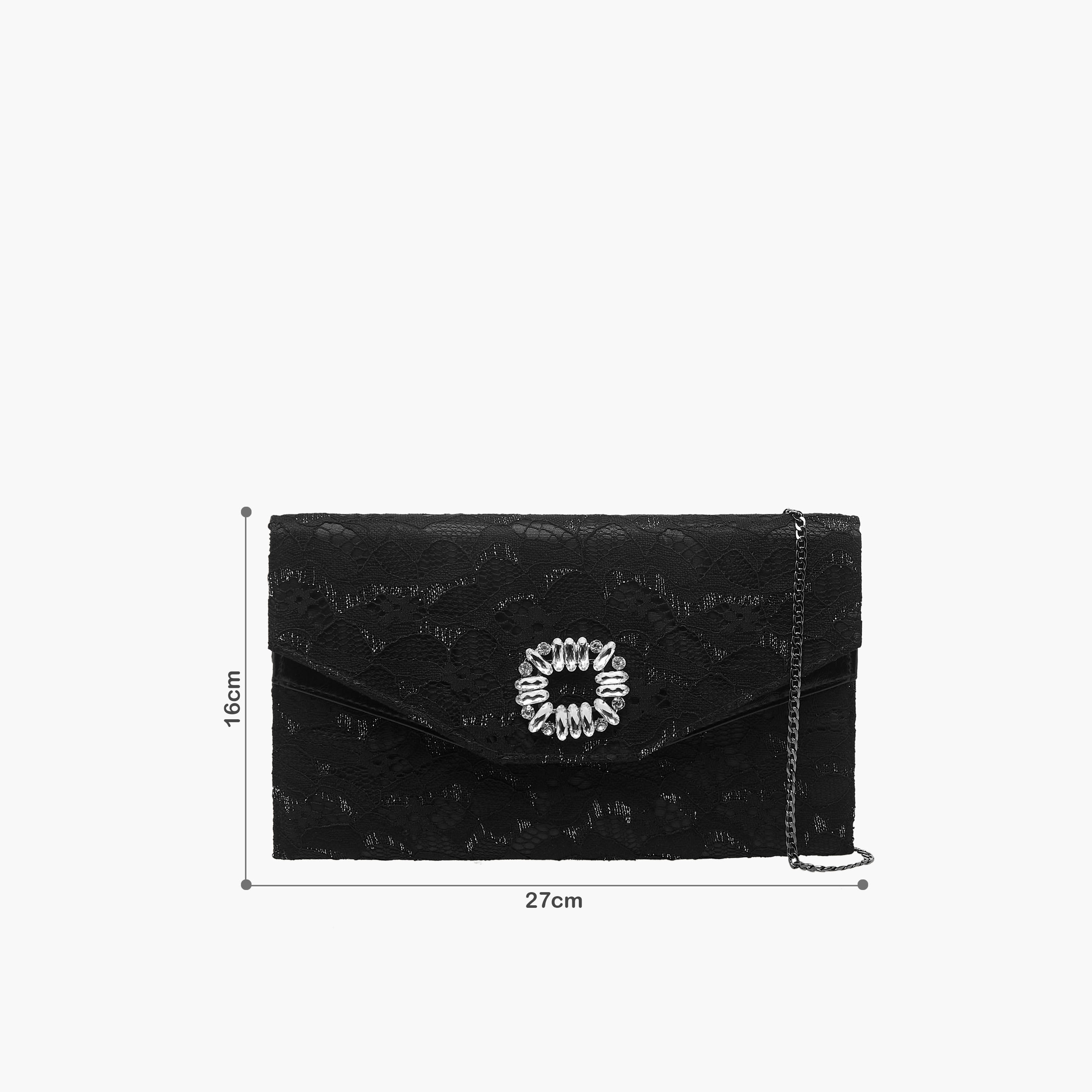 شنطة كلاتش مزينة بسلسلة معدنية من سيليست-women-bagsandwallets-wallets-image-3
