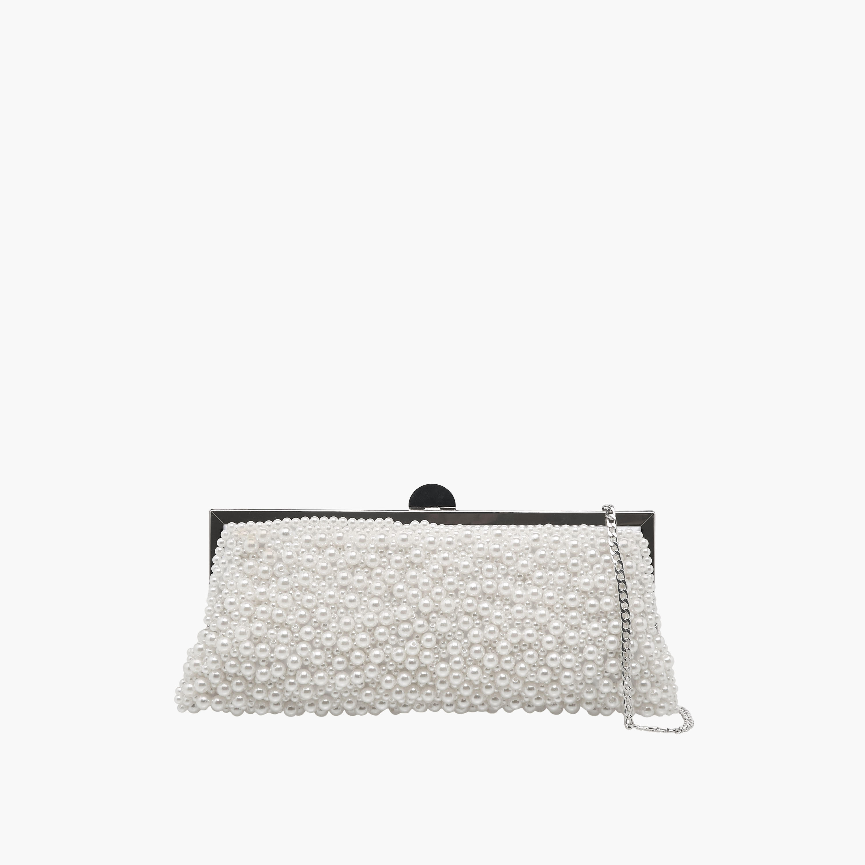 Celeste Pearl Embellished Clutch with Chain Strap-women-bagsandwallets-wallets-image-1