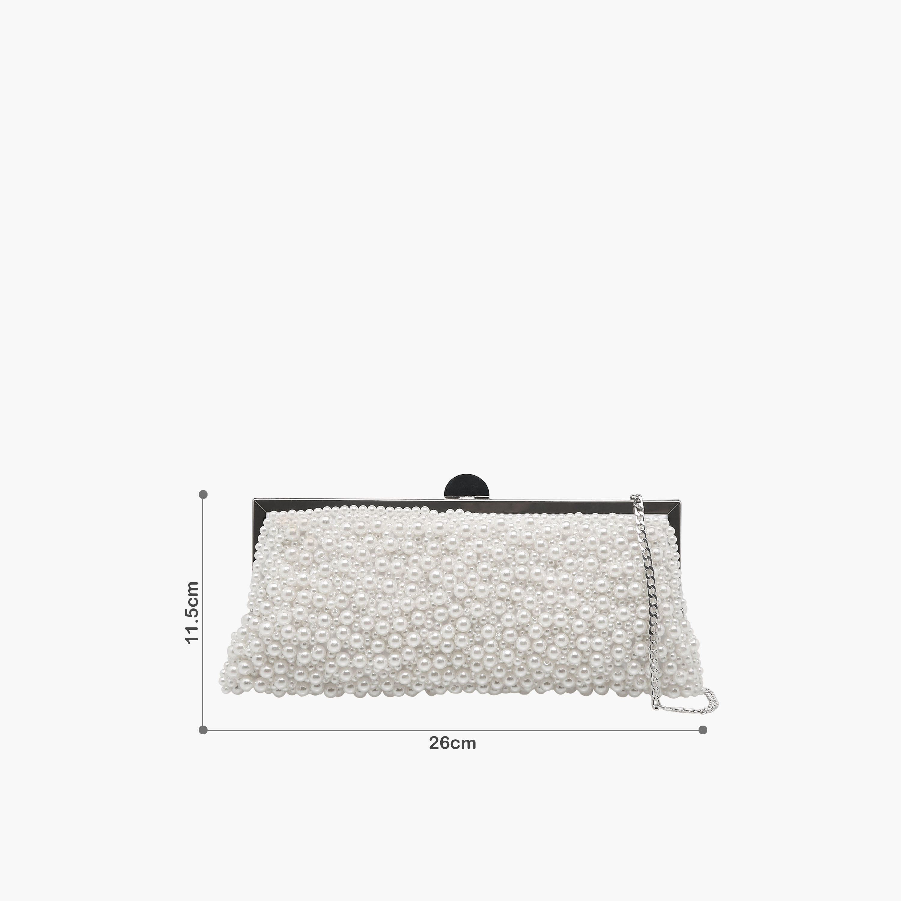Celeste Pearl Embellished Clutch with Chain Strap-women-bagsandwallets-wallets-image-3