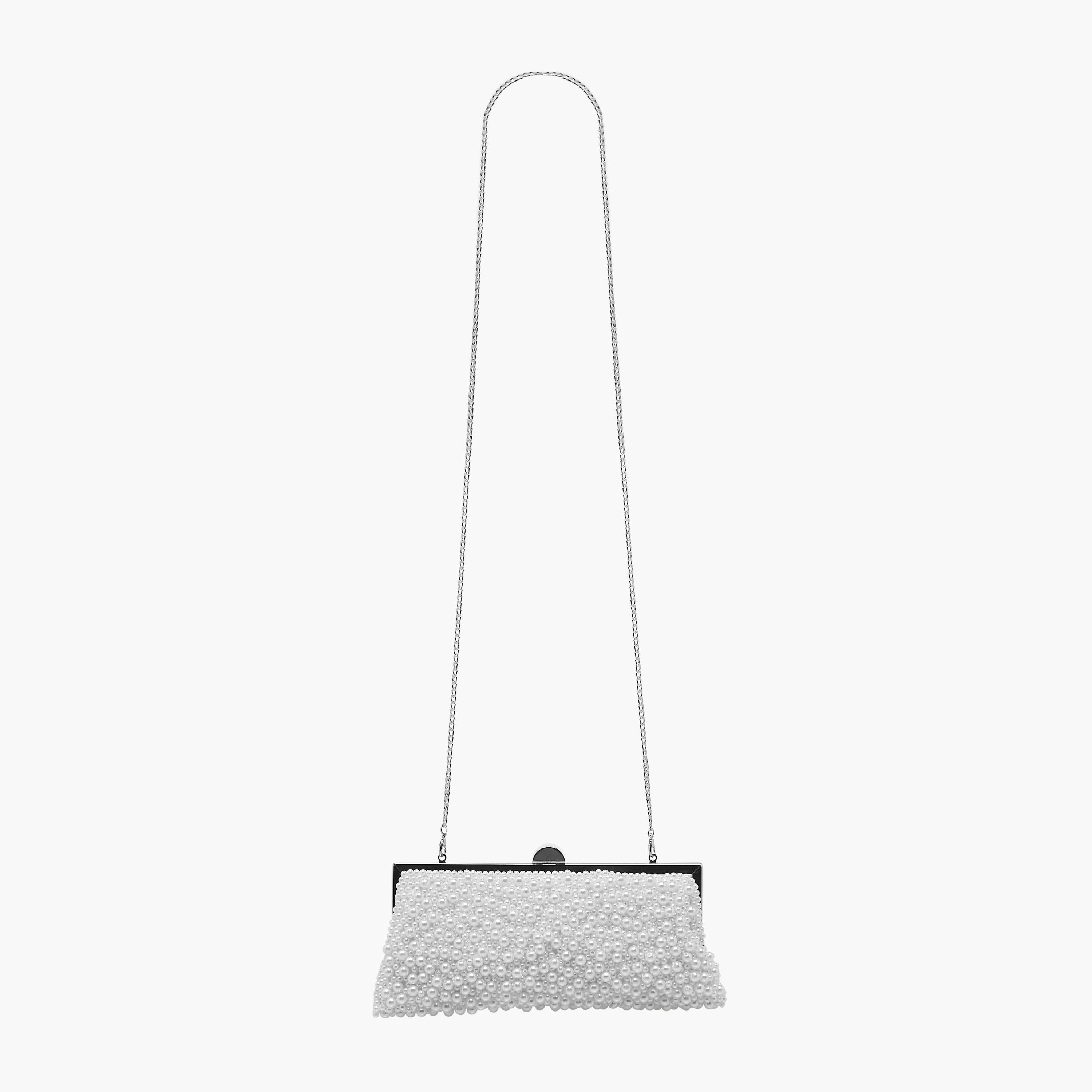 Celeste Pearl Embellished Clutch with Chain Strap-women-bagsandwallets-wallets-image-4