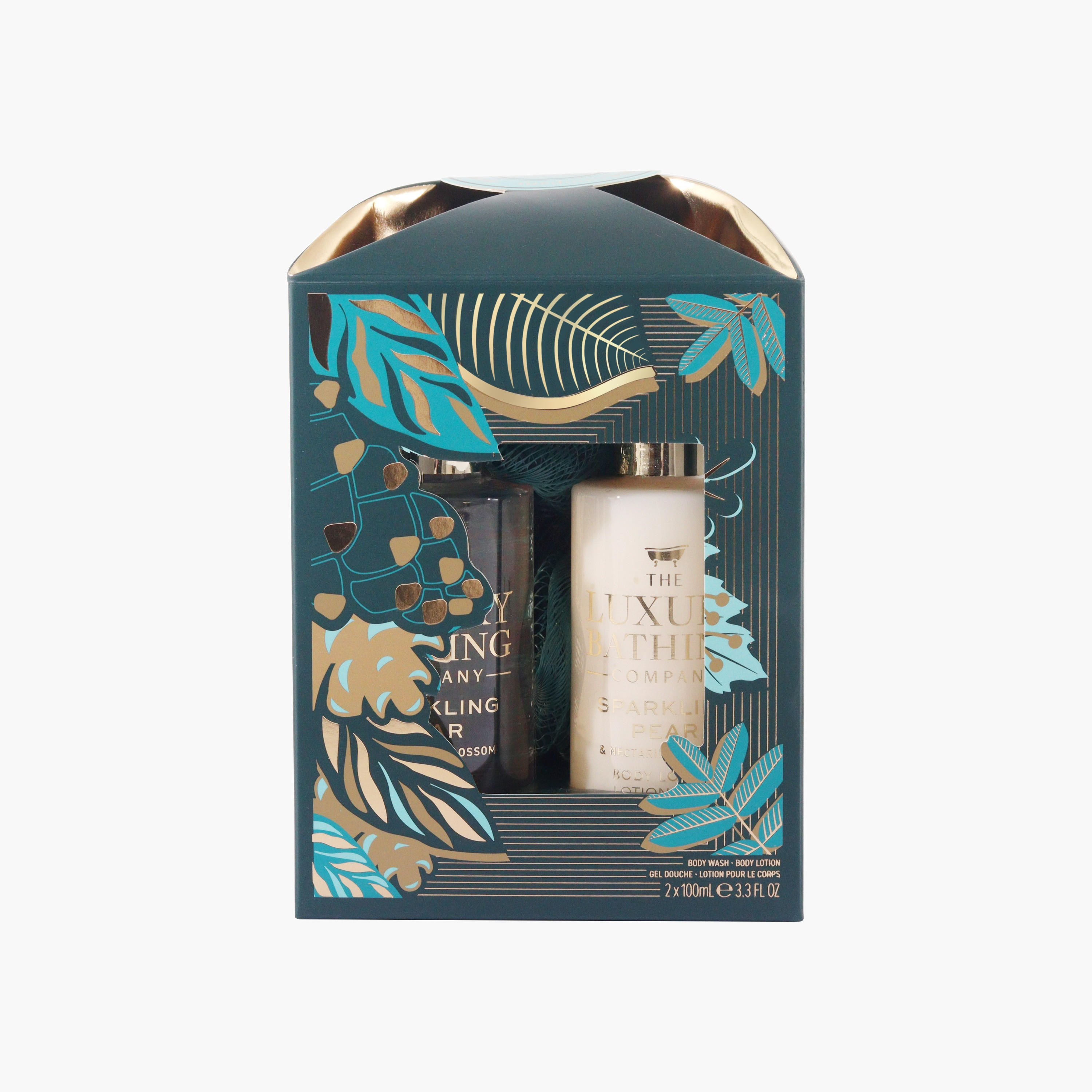 لاكشري باثينج كومبانيمجموعة استحمام كمثرى و نكتارين متلألئة-beautyandpersonalcare-giftsets-image-1