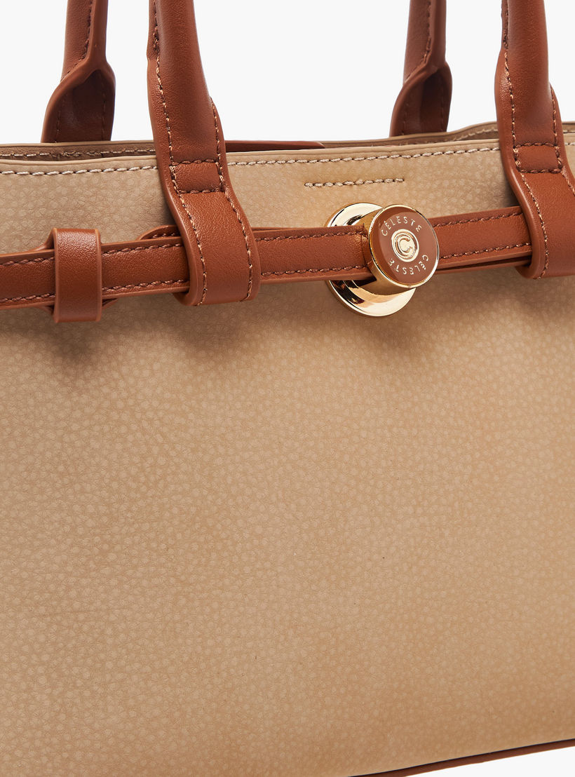 شنطة توت بارزة الملمس بحزام كتف قابل للفصل من سيليست-women-bagsandwallets-handbags-image-6