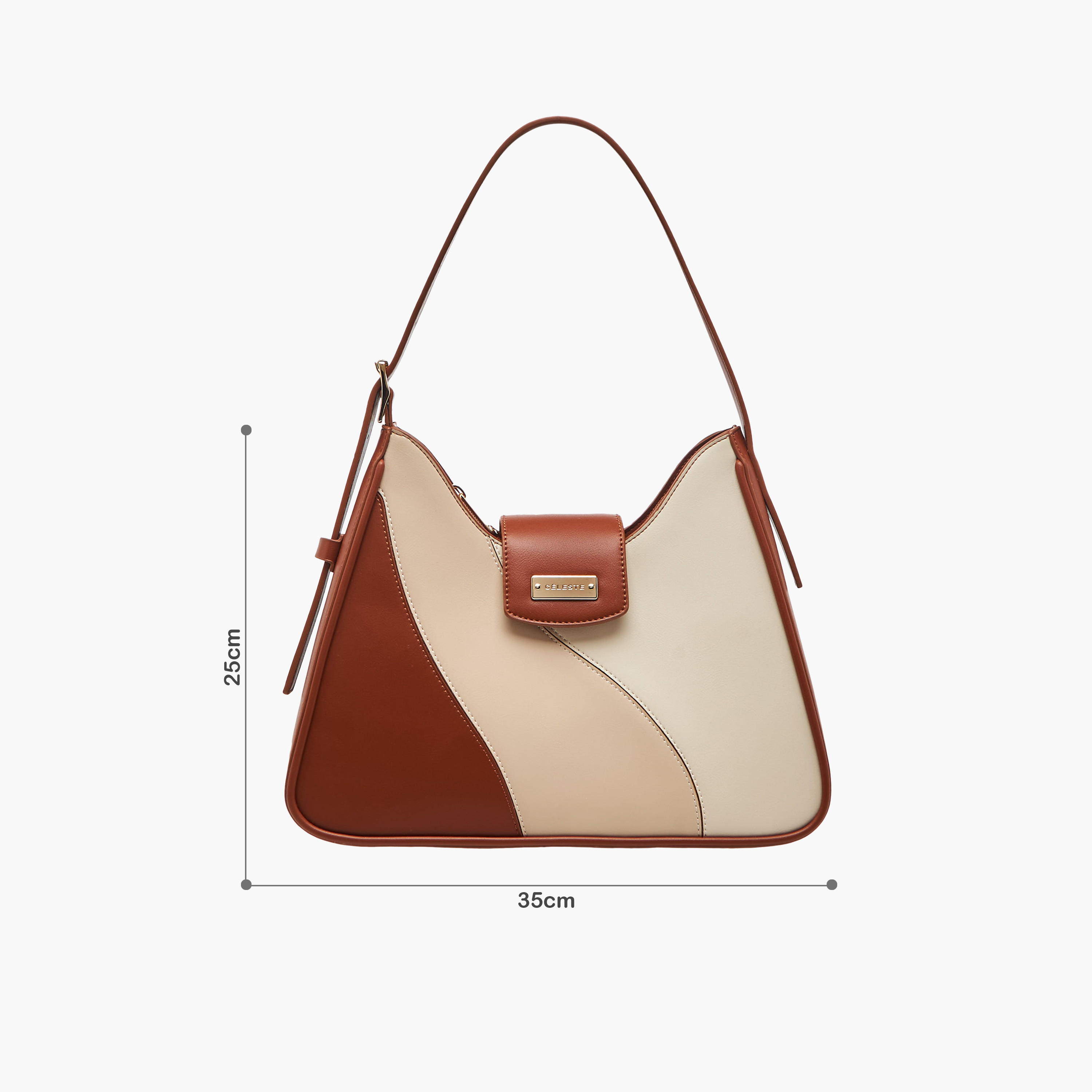 شنطة كتف بقوالب ملونة وحزام قابل للتعديل من سيليست-women-bagsandwallets-handbags-image-2