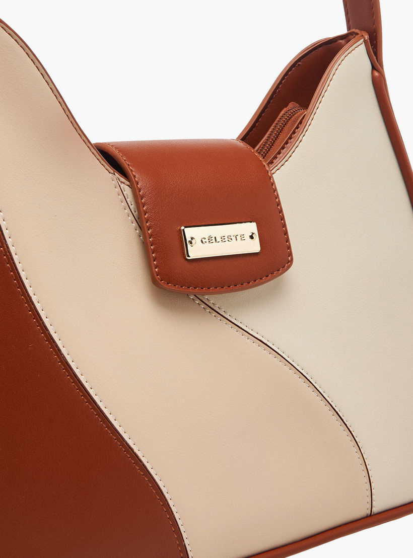 شنطة كتف بقوالب ملونة وحزام قابل للتعديل من سيليست-women-bagsandwallets-handbags-image-6