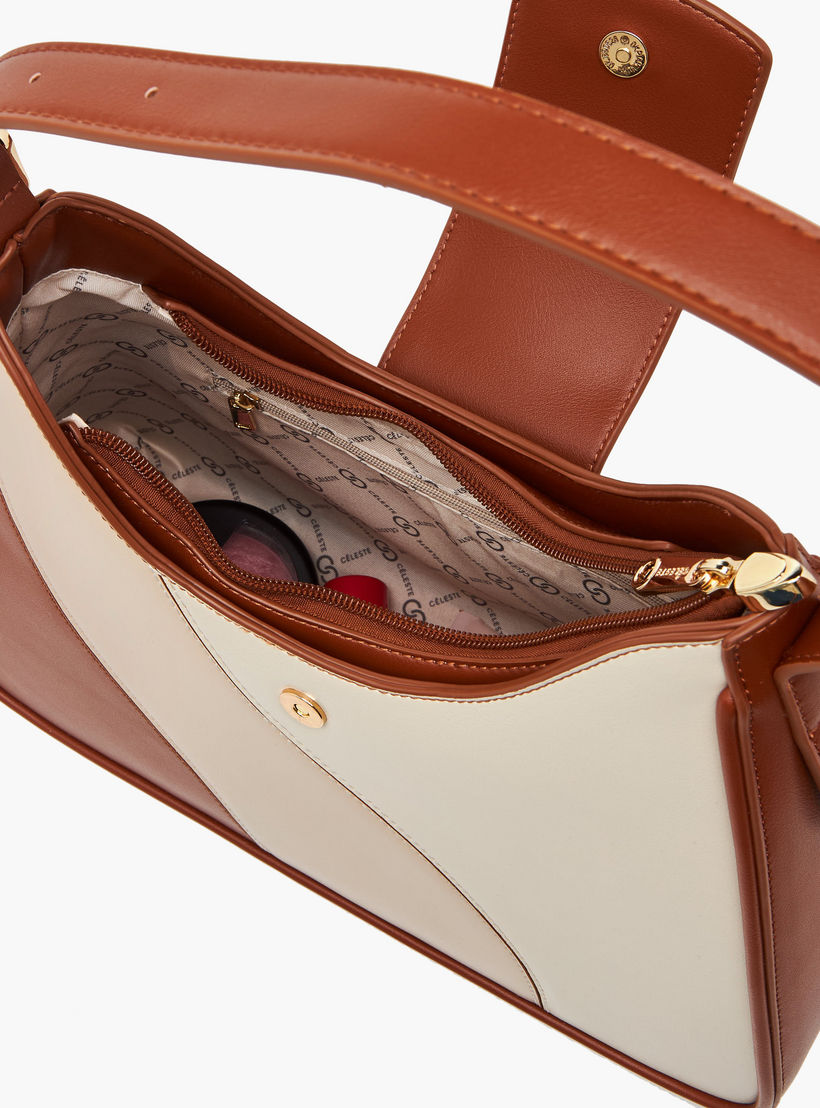شنطة كتف بقوالب ملونة وحزام قابل للتعديل من سيليست-women-bagsandwallets-handbags-image-8