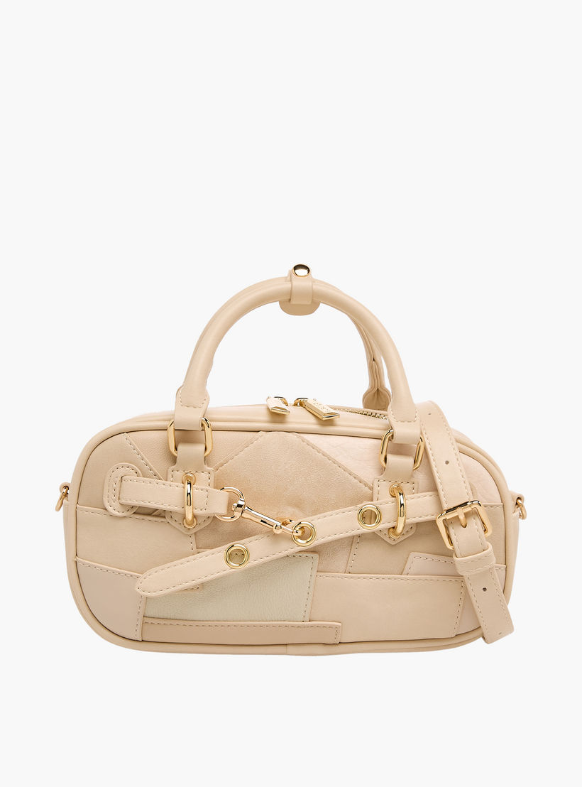 Celeste Contrast Stitching Tote Bag with Double Handle-women-bagsandwallets-handbags-image-1