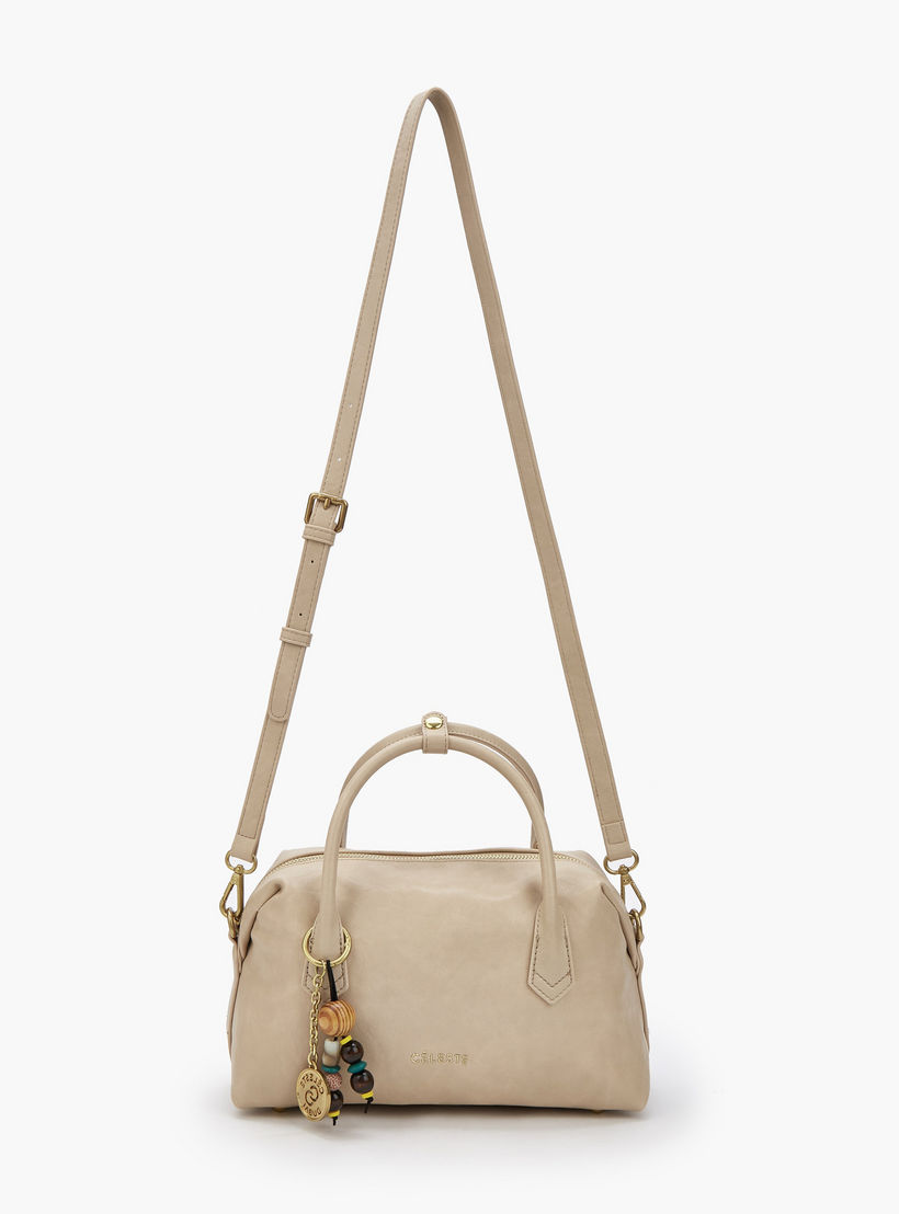 Celeste Textured Tote Bag with Zip Closure-women-bagsandwallets-handbags-image-3