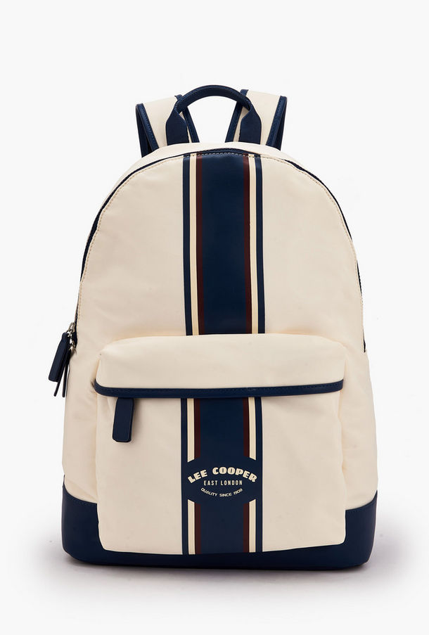 شنطة ظهر مخططة بحزام قابل للتعديل من لي كوبر-women-bagsandwallets-backpacks-image-1