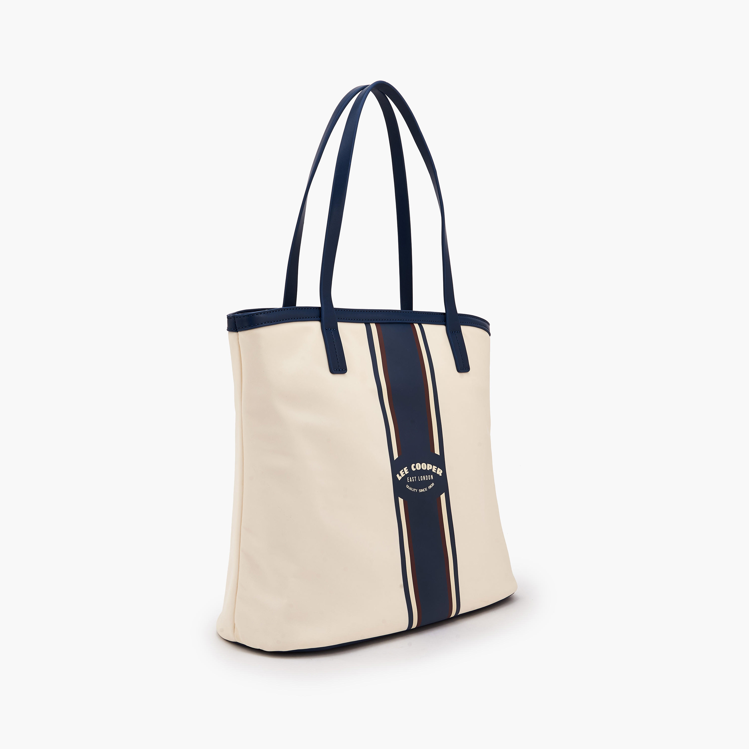Lee Cooper Striped Tote Bag with Handles-women-bagsandwallets-handbags-image-2