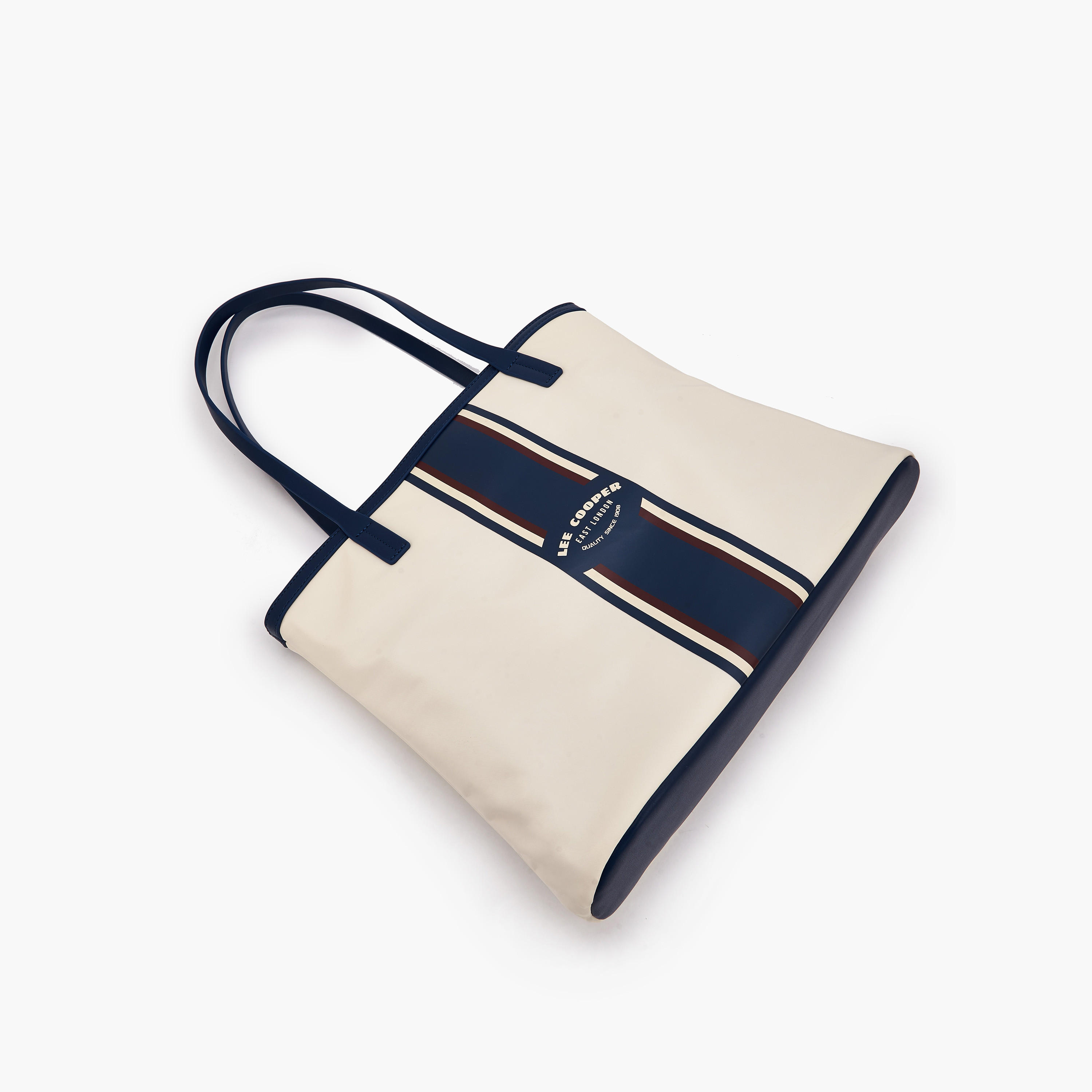 Lee Cooper Striped Tote Bag with Handles-women-bagsandwallets-handbags-image-6