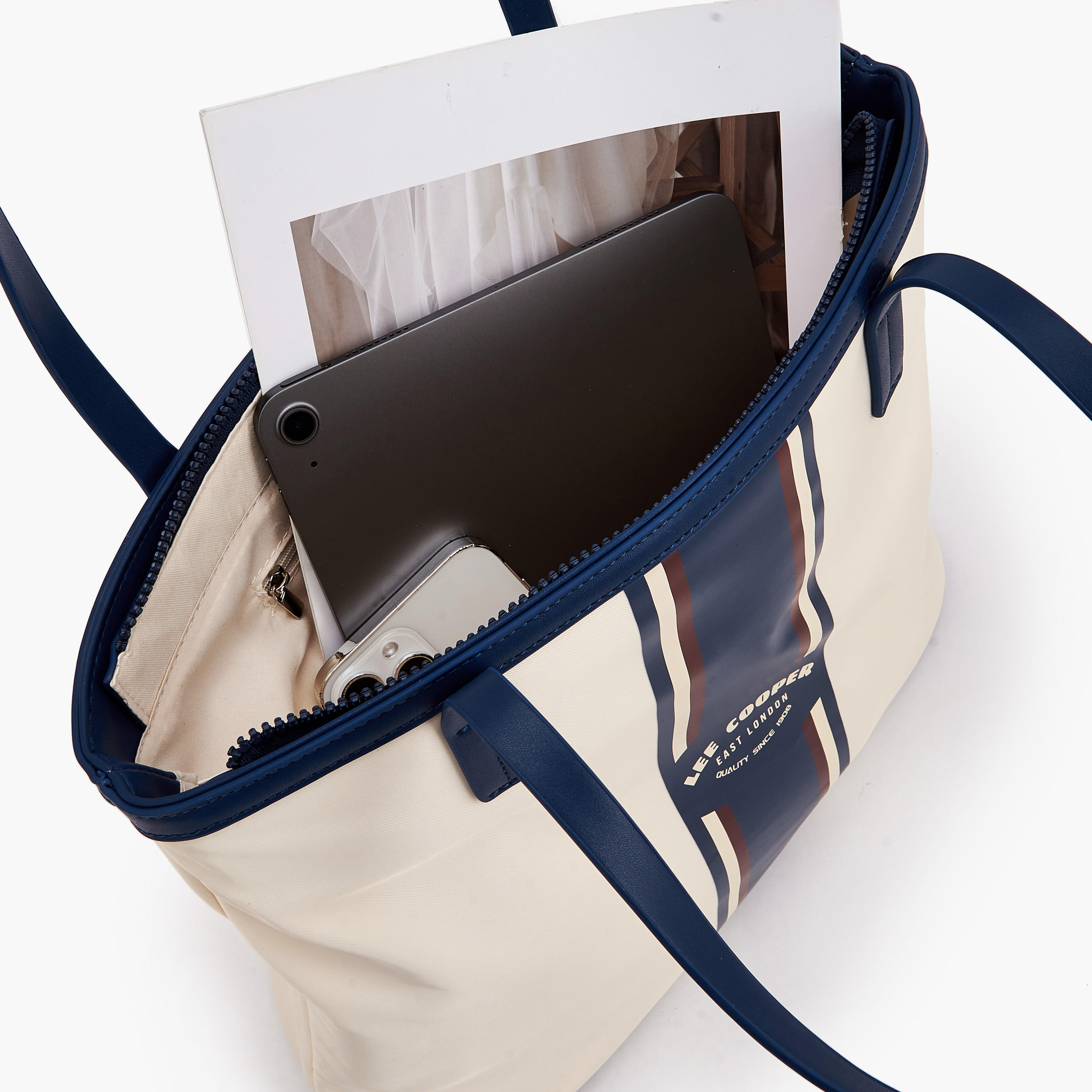 Lee Cooper Striped Tote Bag with Handles-women-bagsandwallets-handbags-image-7