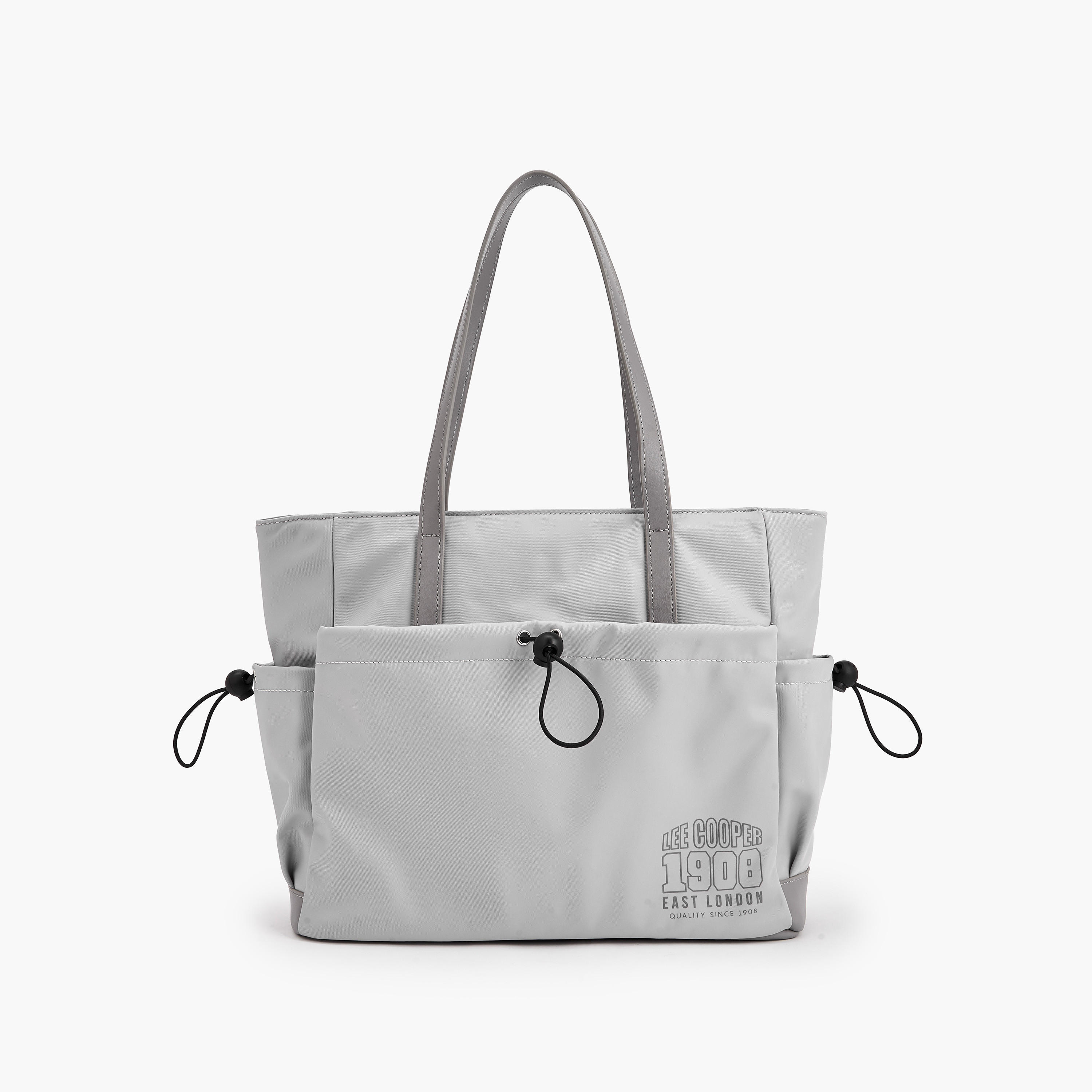 Lee Cooper Logo Print Tote Bag with Handles-women-bagsandwallets-handbags-image-1