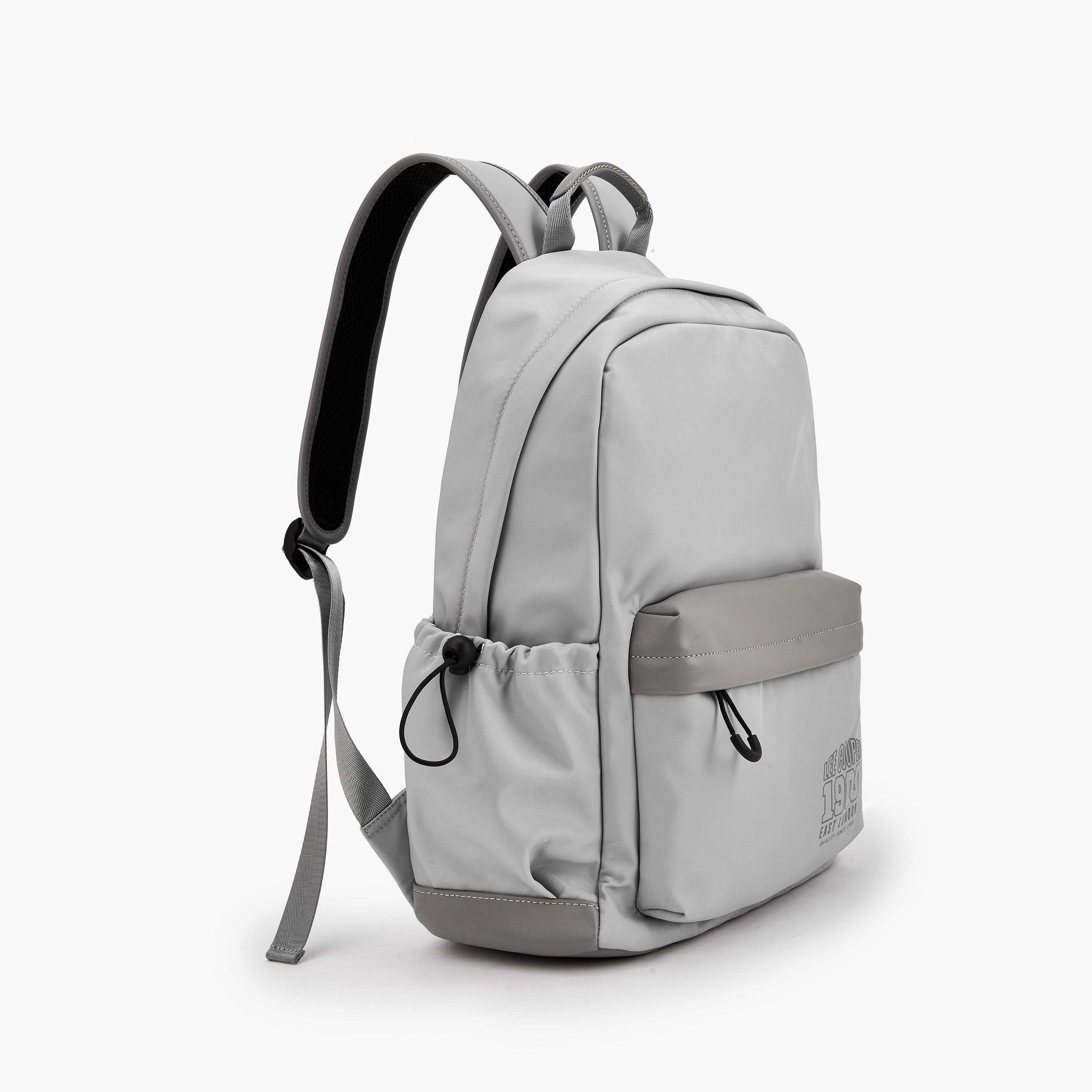 Lee Cooper Logo Print Backpack with Adjustable Straps-women-bagsandwallets-backpacks-image-2