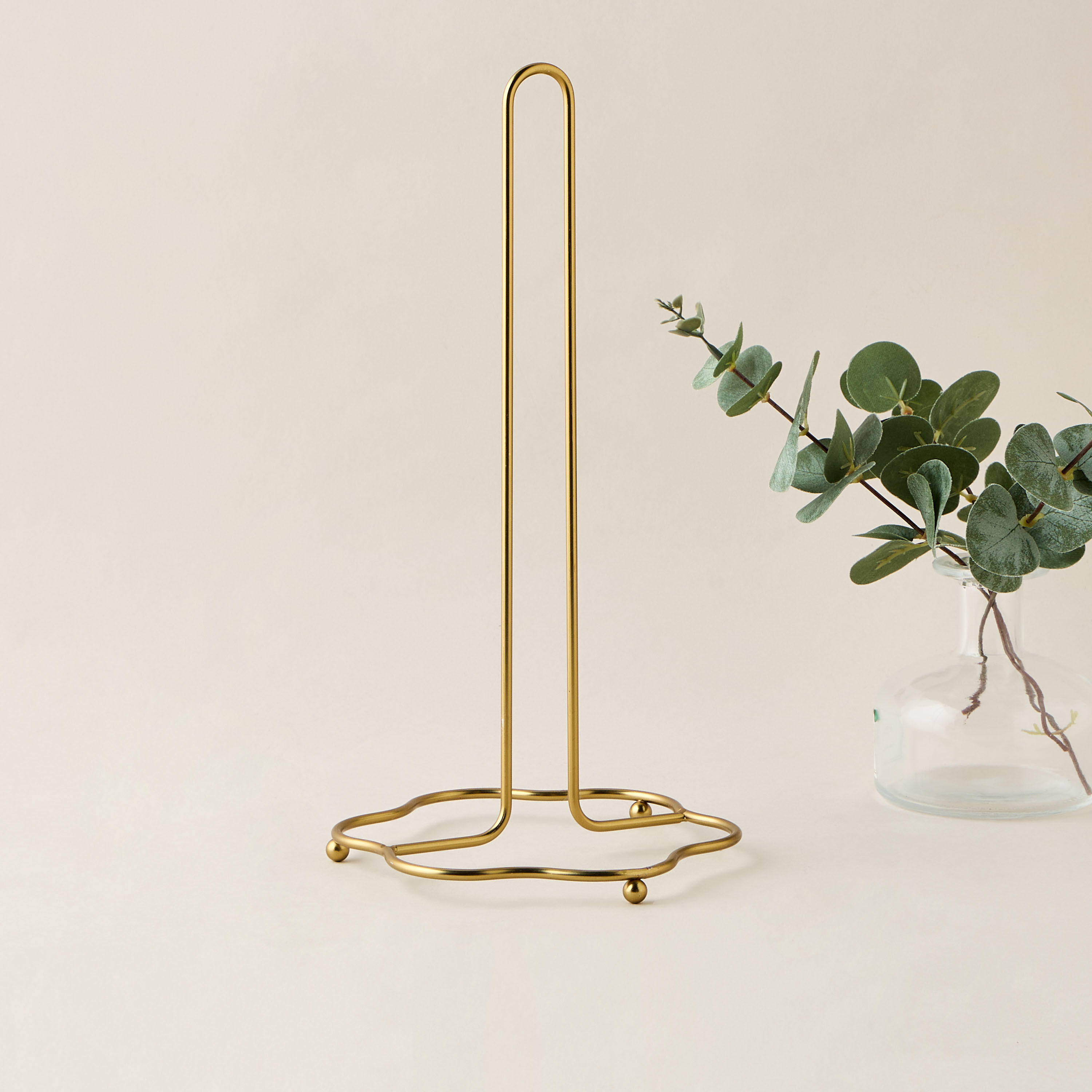 Elanza Floral Shaped Metal Kitchen Roll Holder-household-kitchen-kitchenorganising-countertoporganising-image-1