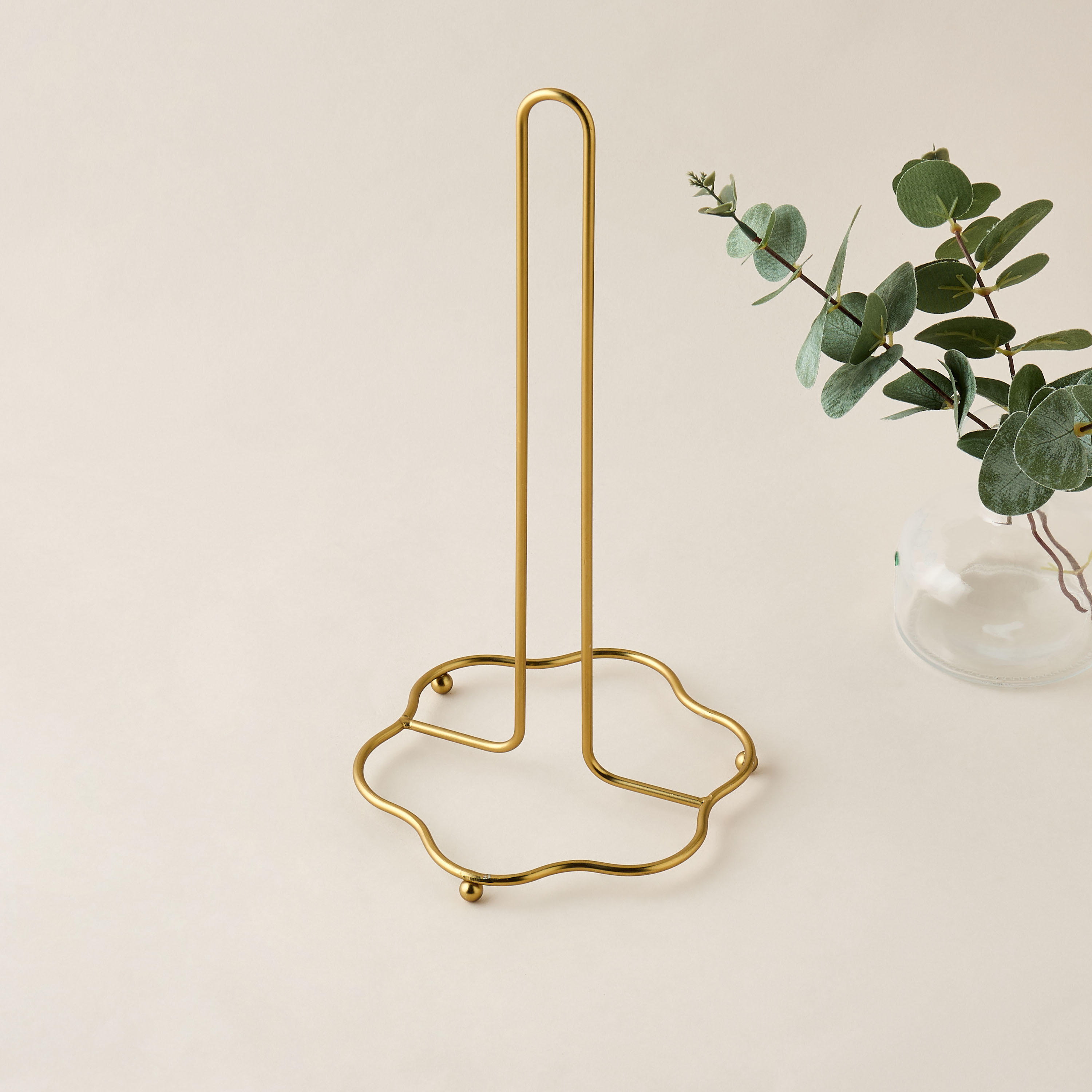Elanza Floral Shaped Metal Kitchen Roll Holder-household-kitchen-kitchenorganising-countertoporganising-image-2