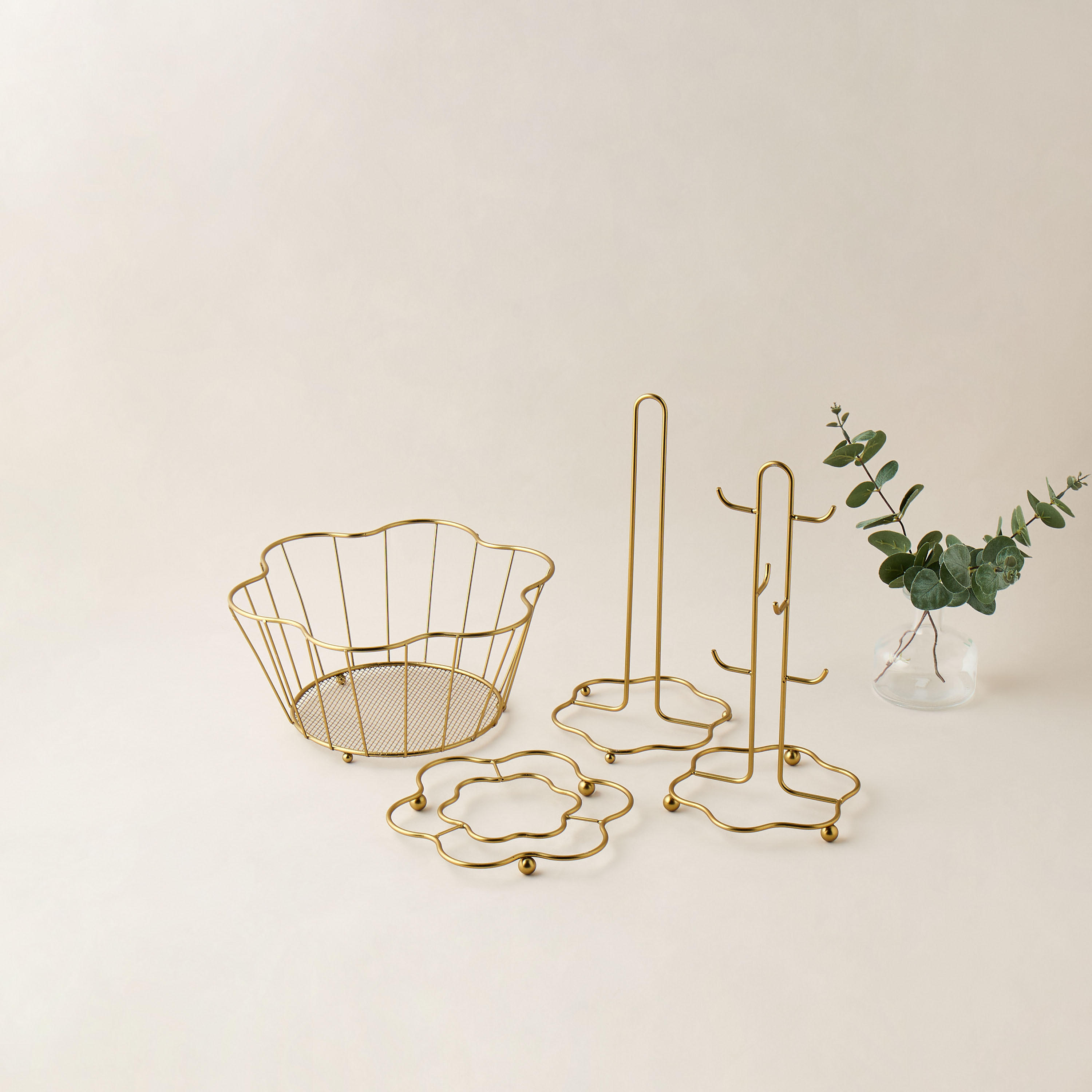 Elanza Floral Shaped Metal Kitchen Roll Holder-household-kitchen-kitchenorganising-countertoporganising-image-5