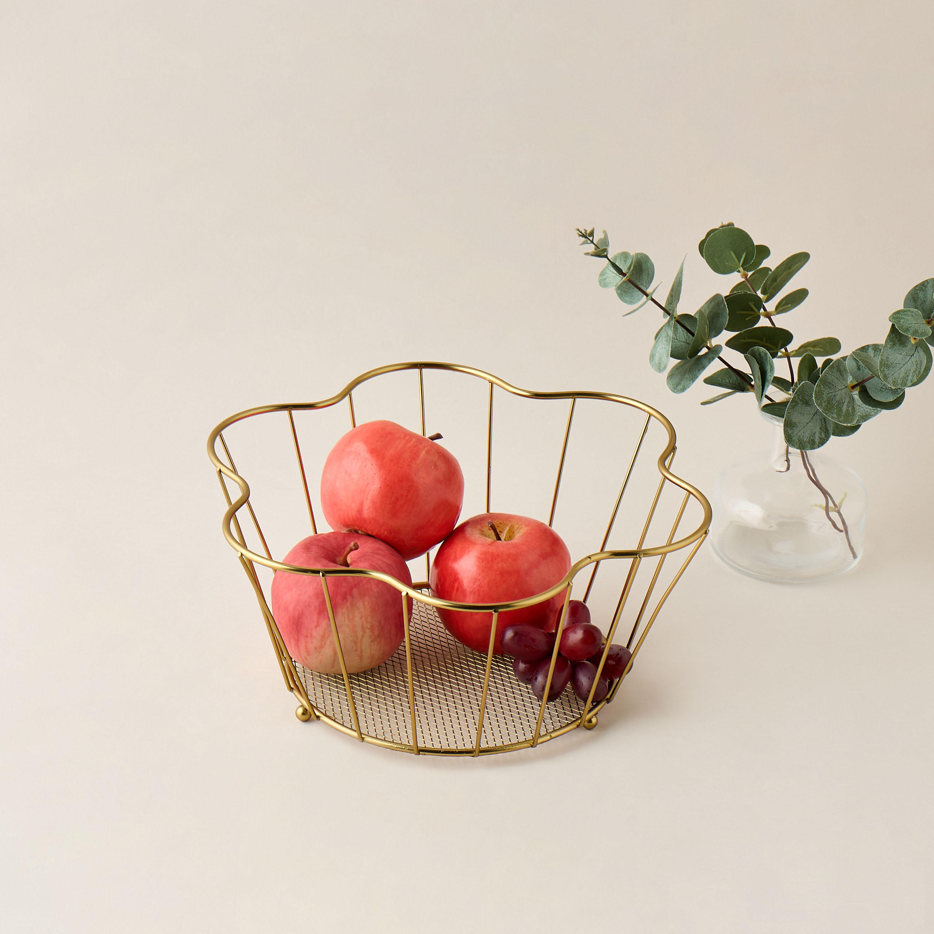 Elanza Floral Shaped Fruit Basket - 30x14 cms-household-storage-storagesolutions-storageboxesandbaskets-image-2