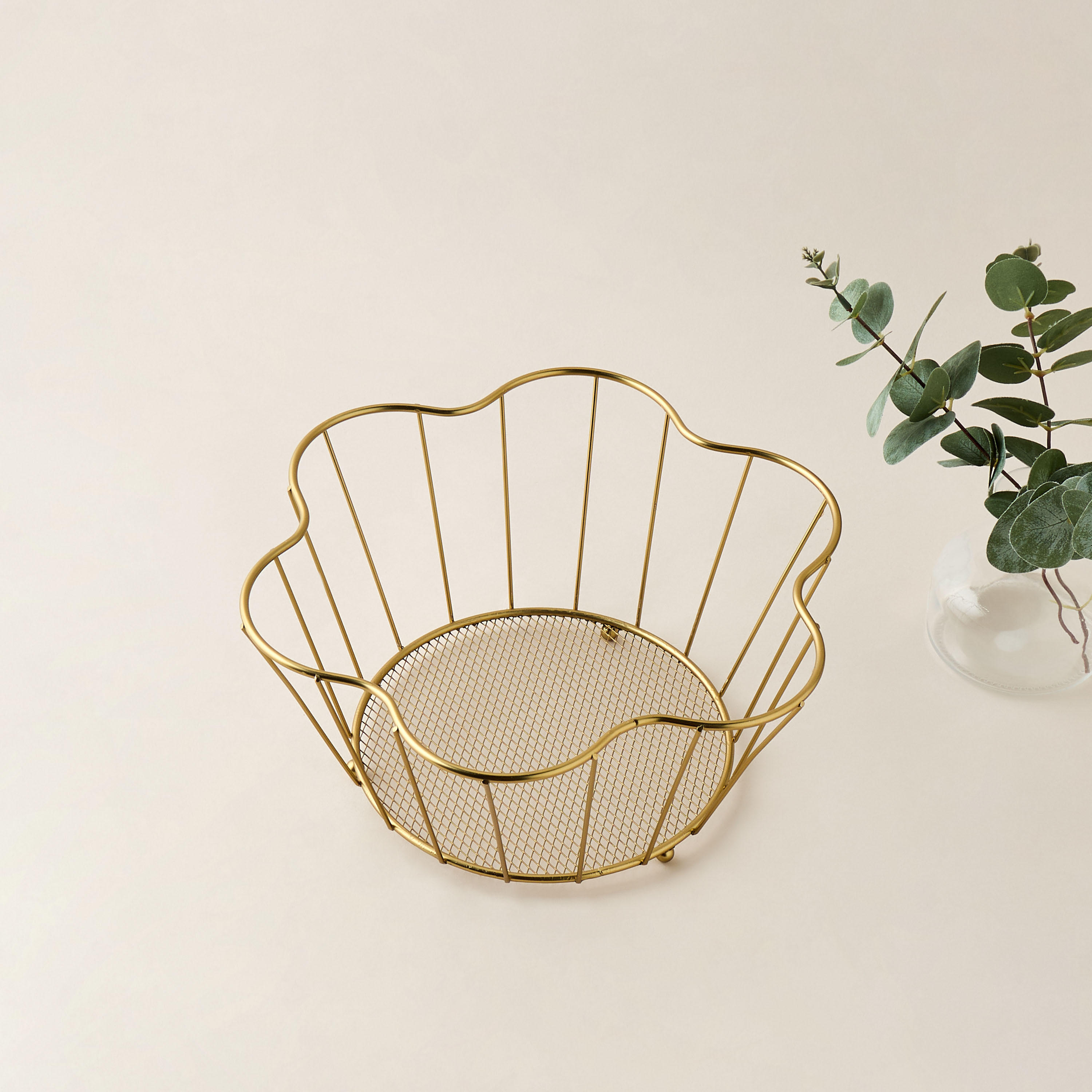 Elanza Floral Shaped Fruit Basket - 30x14 cms-household-storage-storagesolutions-storageboxesandbaskets-image-3