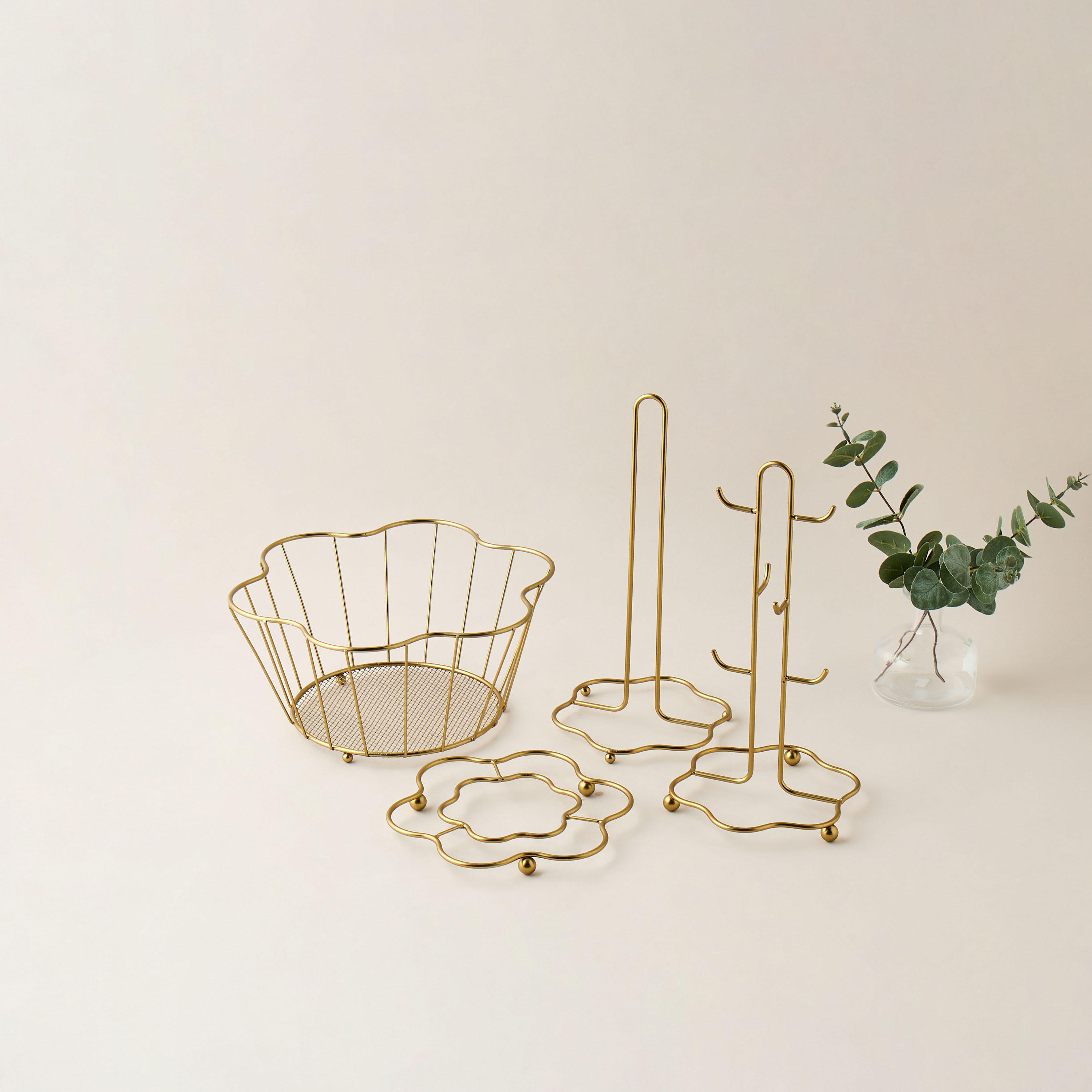 Elanza Floral Shaped Fruit Basket - 30x14 cms-household-storage-storagesolutions-storageboxesandbaskets-image-5