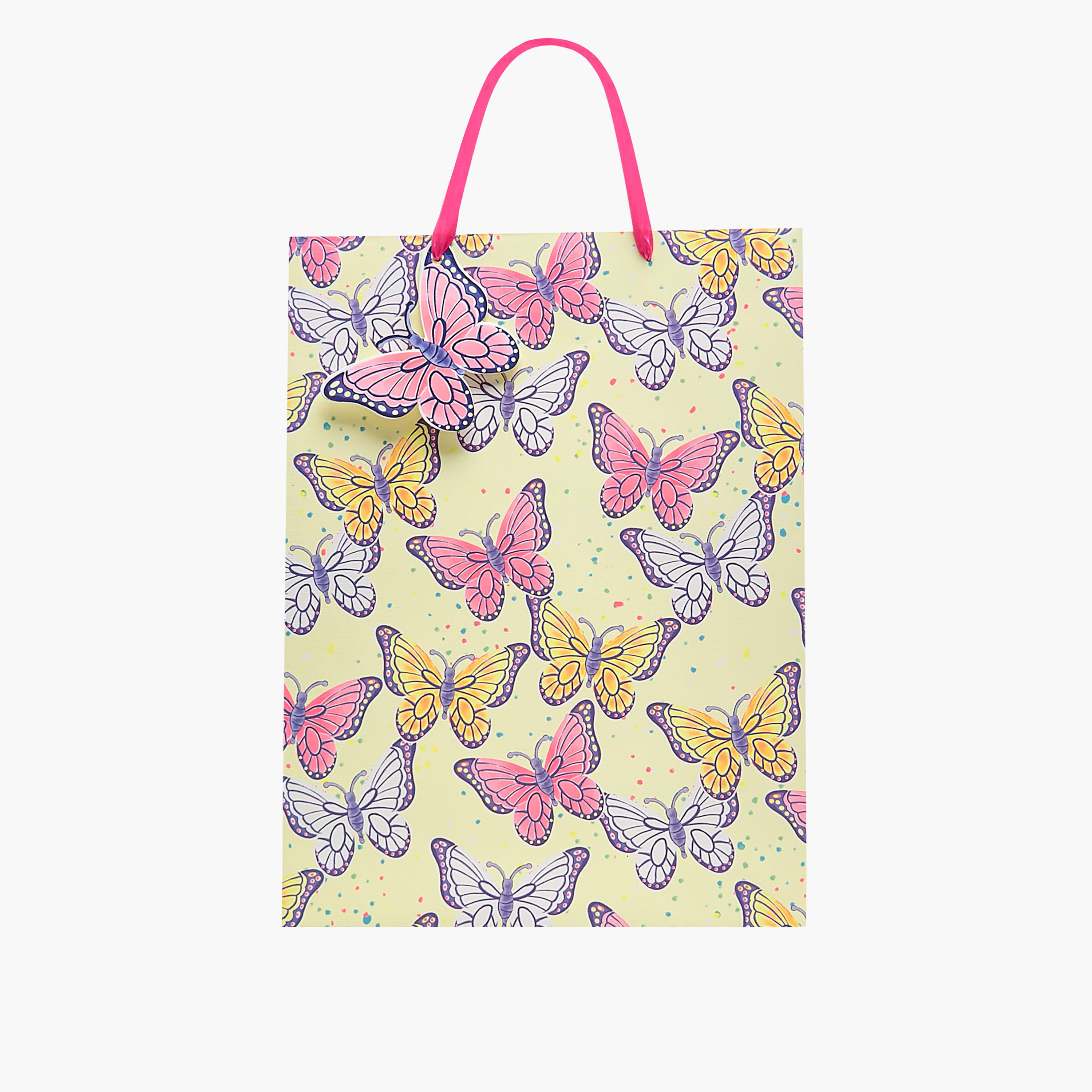 Butterfly Print Paper Gift Bag - Large-household-giftingaccessories-giftings-image-1