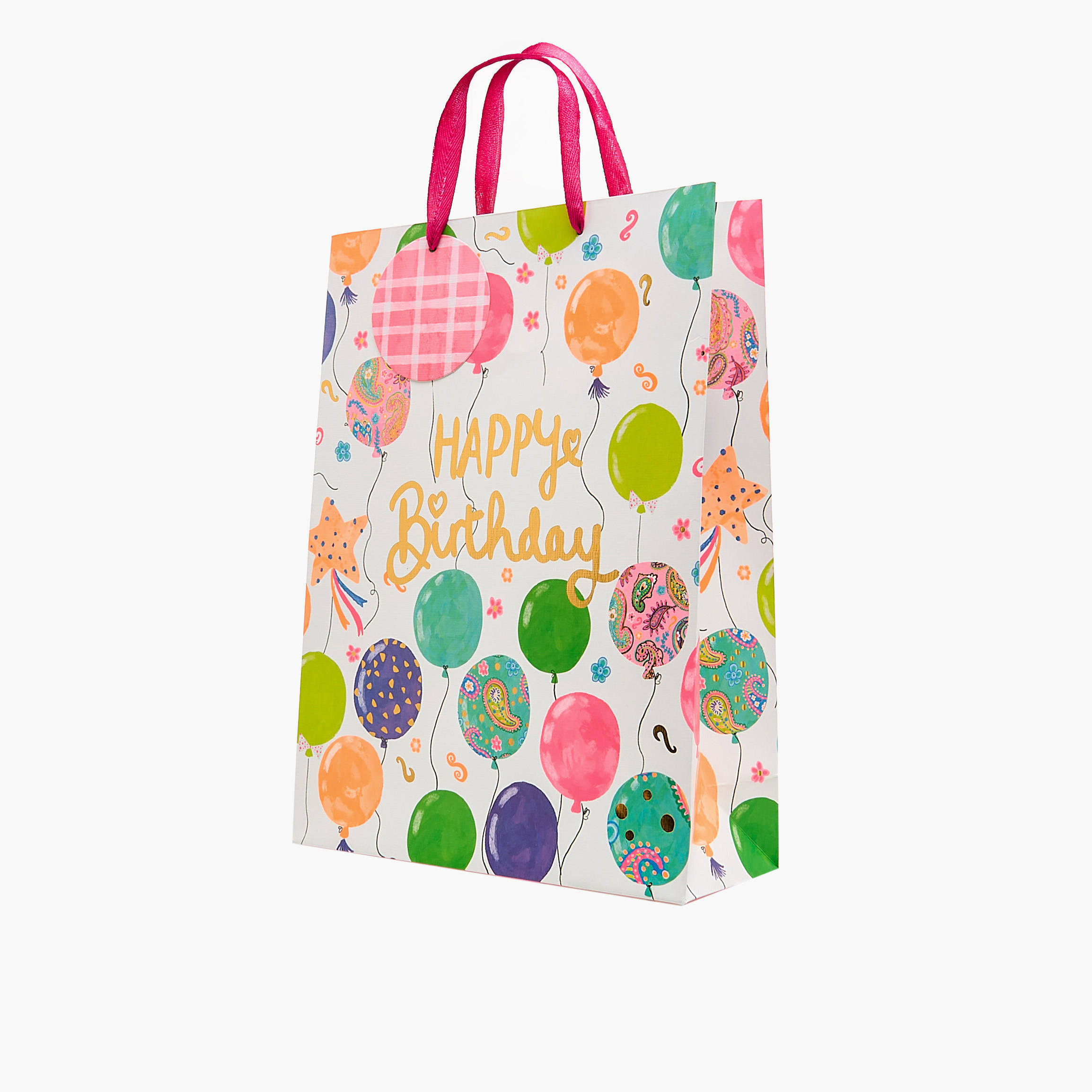 Happy Birthday Print Paper Gift Bag - Large-household-giftingaccessories-giftings-image-2