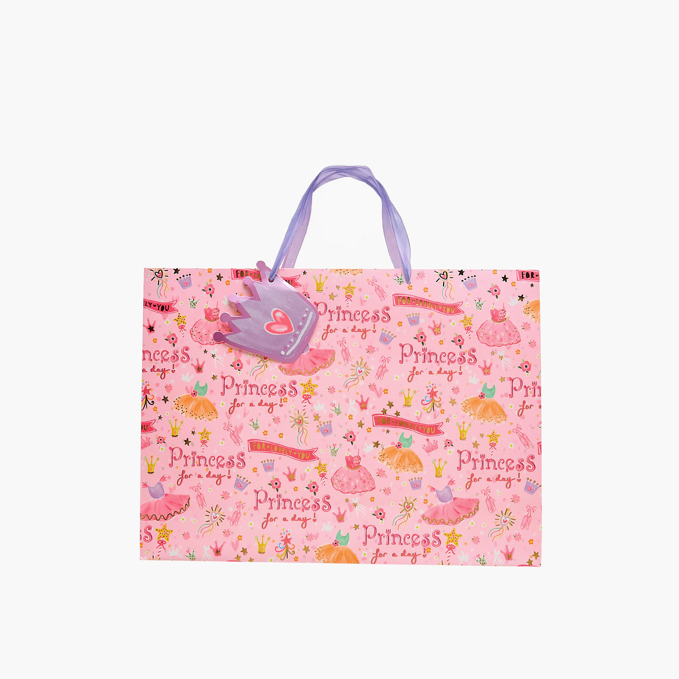 Princess Print Paper Gift Bag - Large-household-giftingaccessories-giftings-image-1