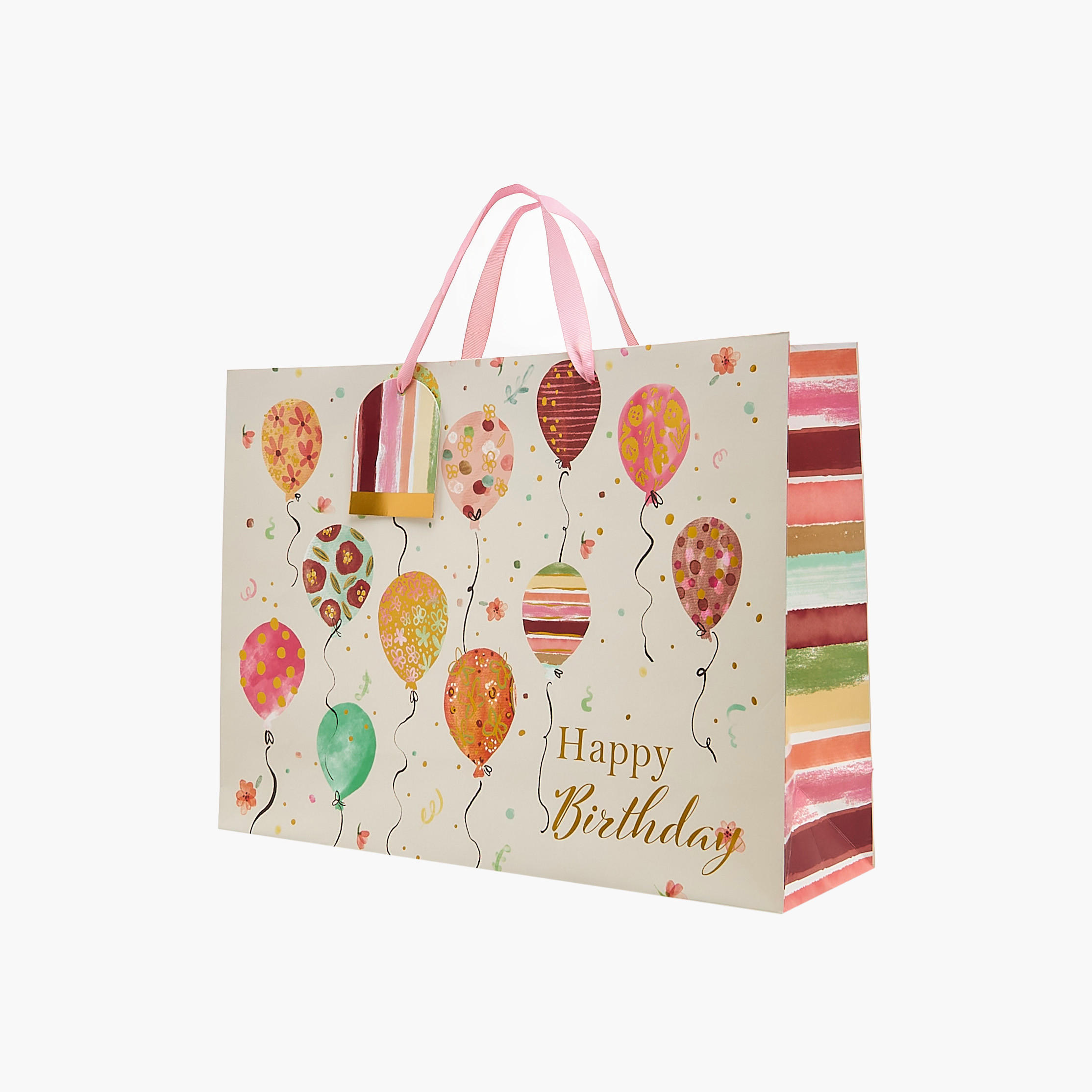 Happy Birthday Balloon Print Paper Gift Bag - Large-household-giftingaccessories-giftings-image-2