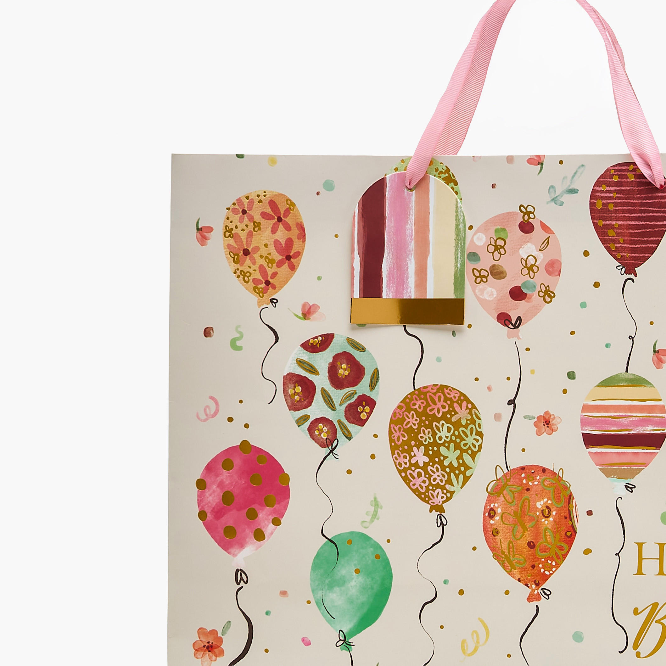 Happy Birthday Balloon Print Paper Gift Bag - Large-household-giftingaccessories-giftings-image-3