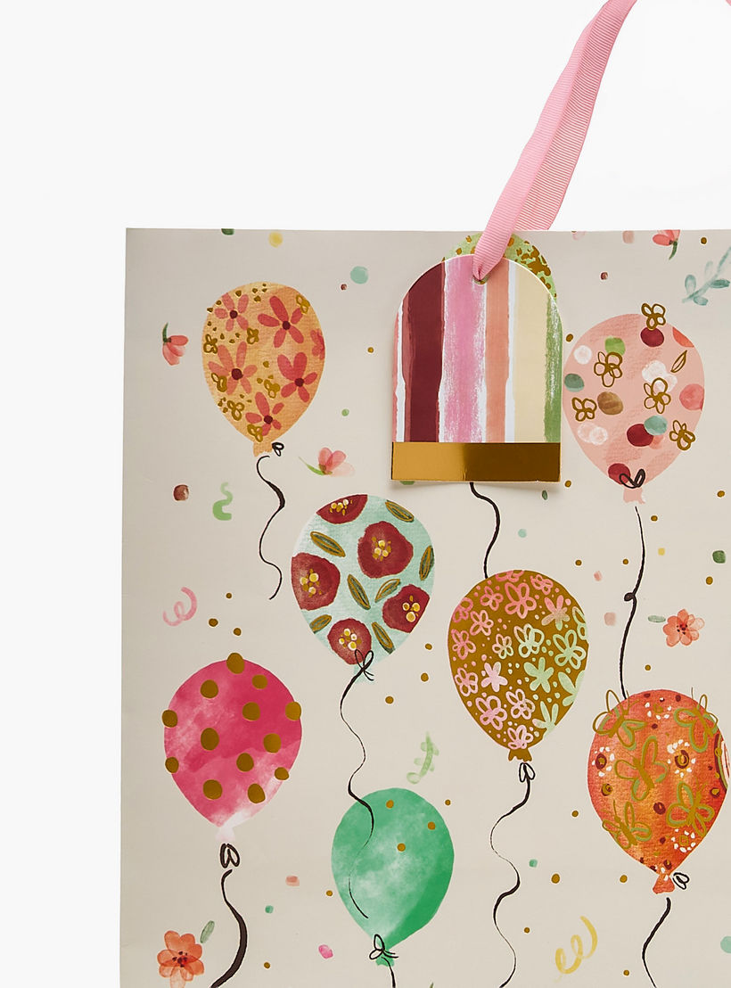 Happy Birthday Balloon Print Paper Gift Bag - Large-household-giftingaccessories-giftings-image-3