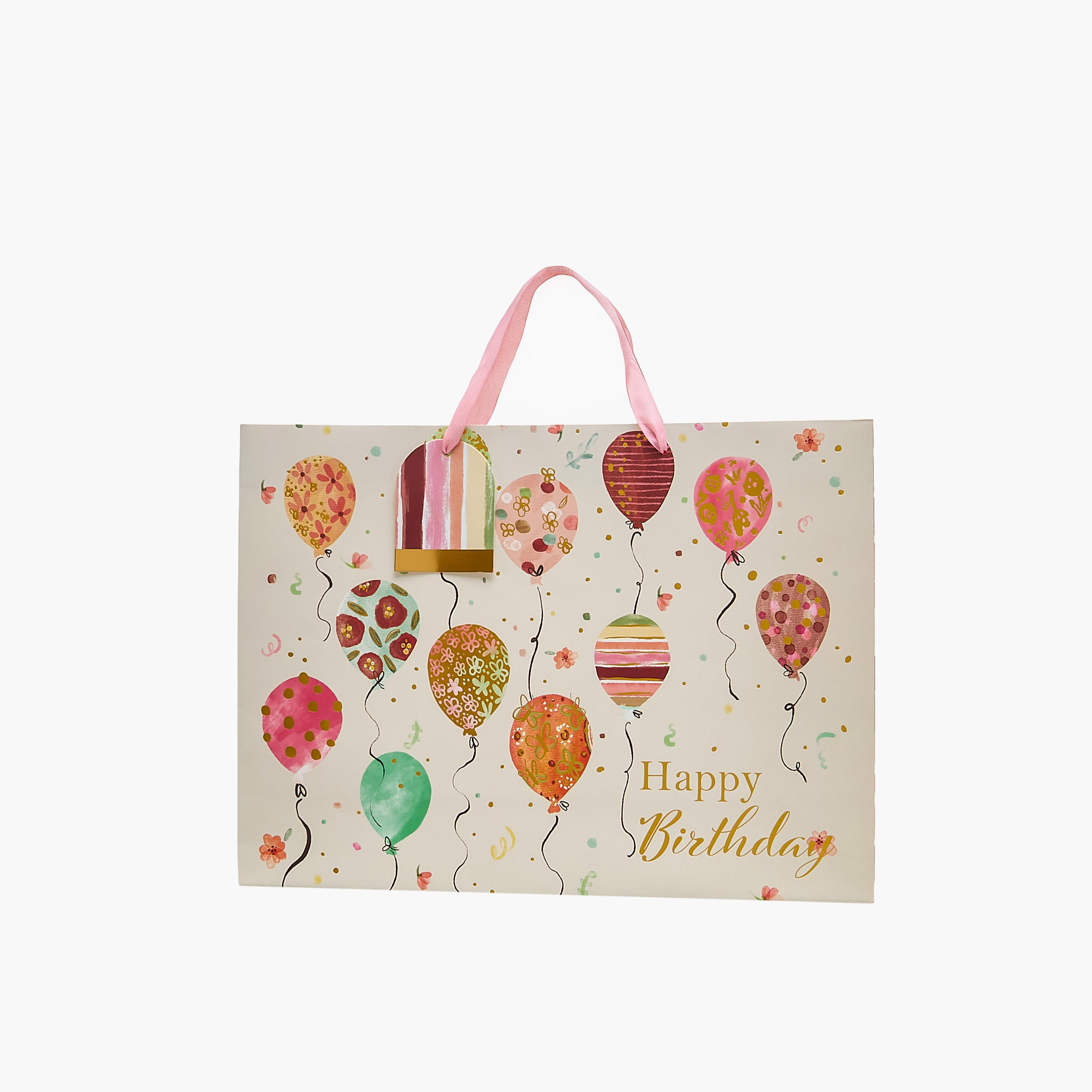 Happy Birthday Balloon Print Paper Gift Bag - Extra Large-household-giftingaccessories-giftings-image-1