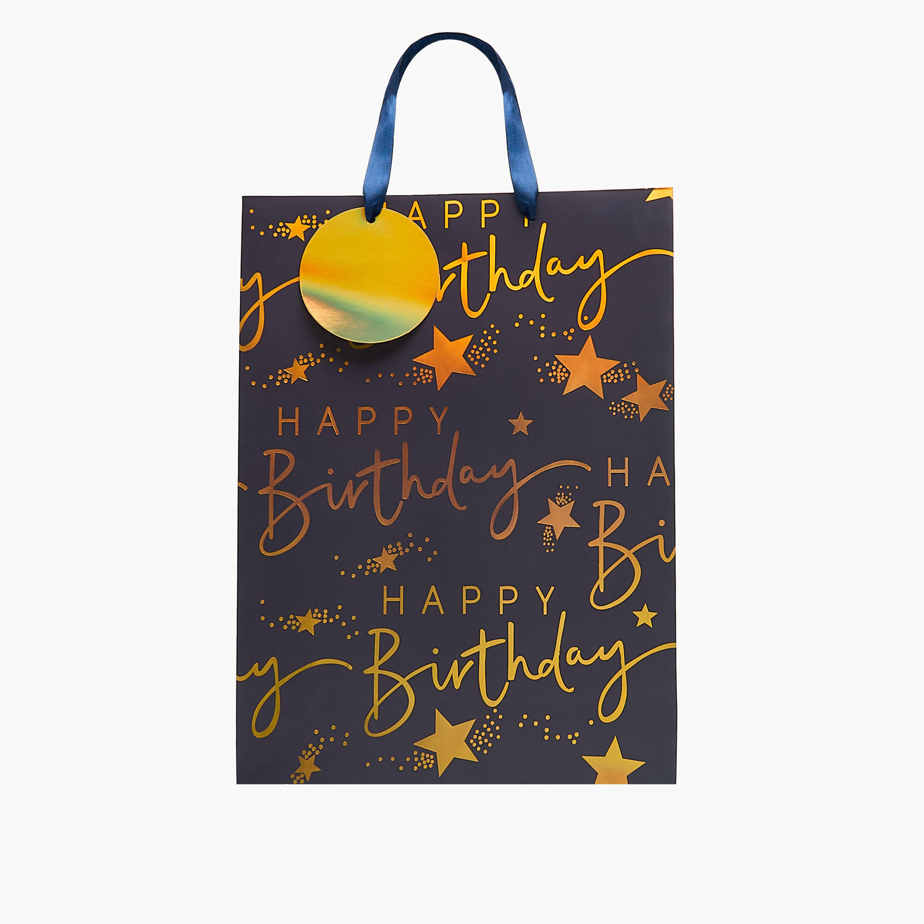 Happy Birthday Print Paper Gift Bag - Large-household-giftingaccessories-giftings-image-1