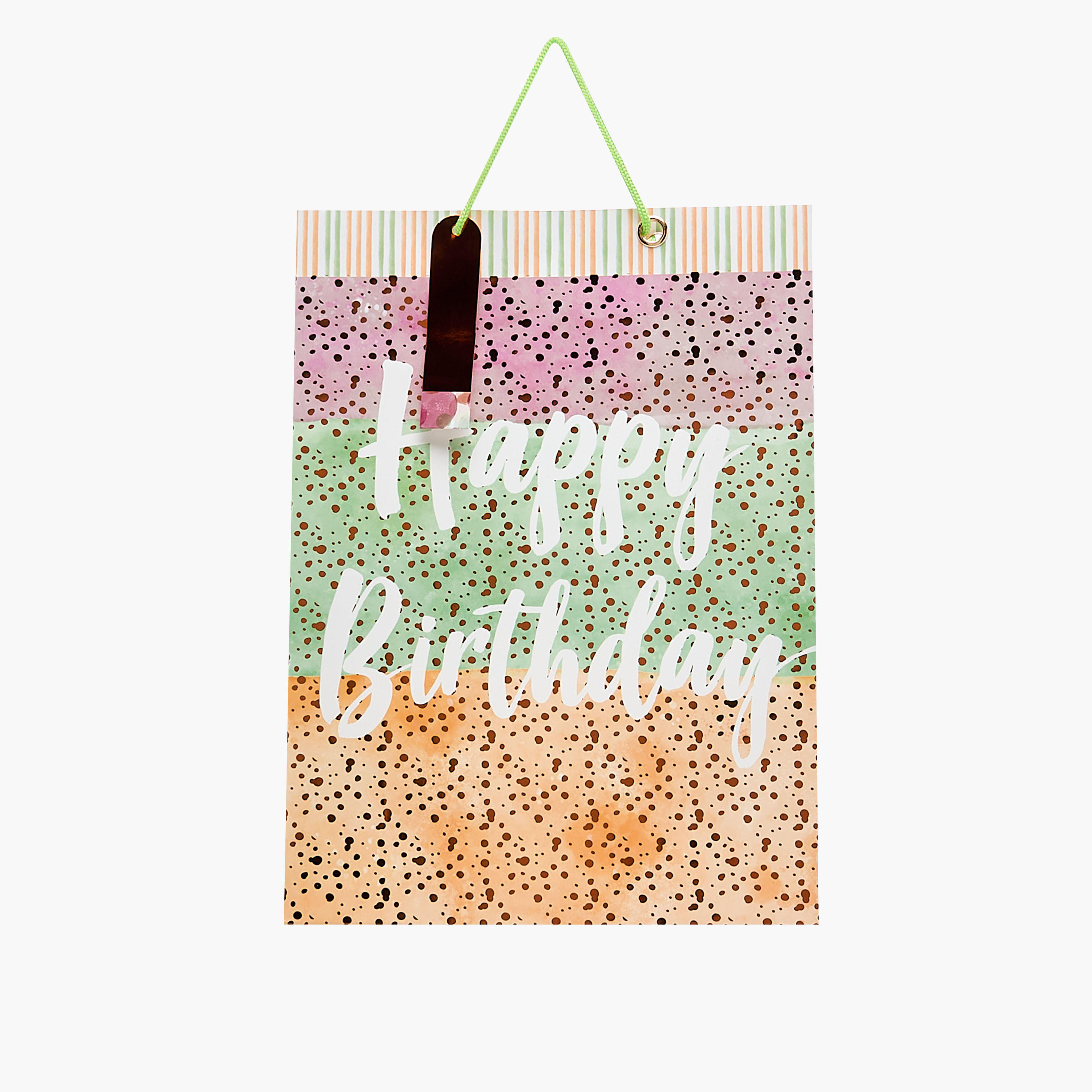 Happy Birthday Print Paper Gift Bag - Large-household-giftingaccessories-giftings-image-1