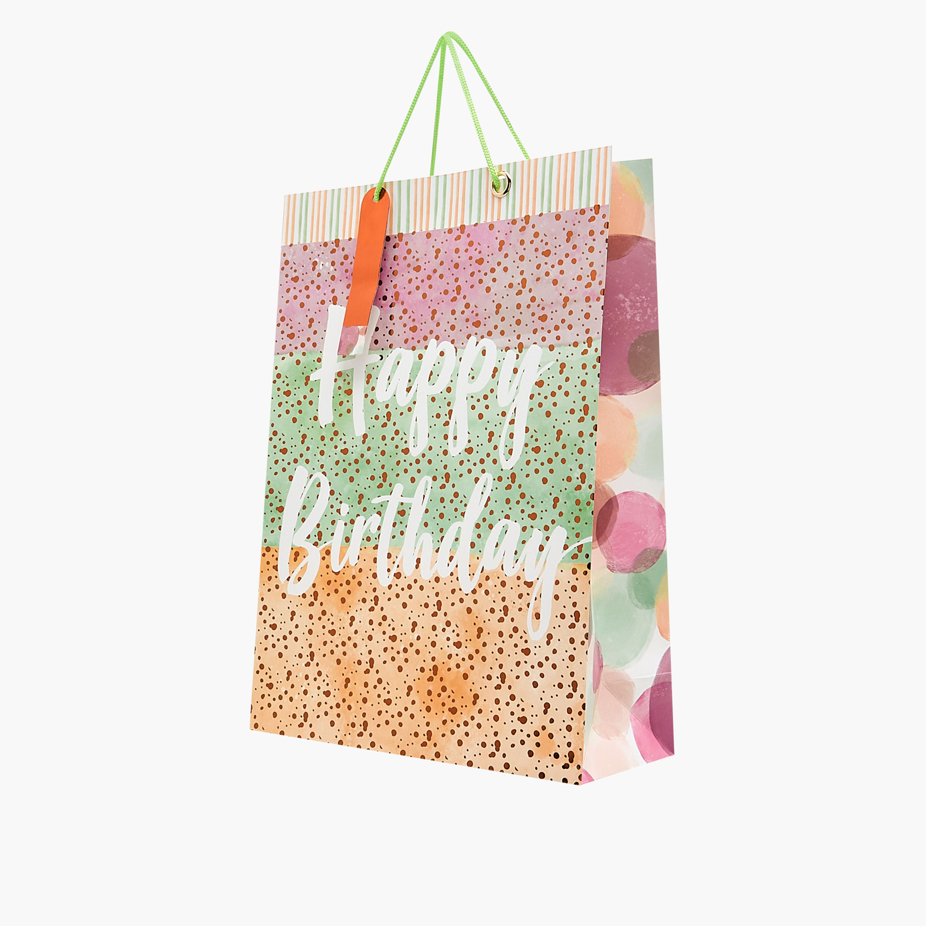 Happy Birthday Print Paper Gift Bag - Large-household-giftingaccessories-giftings-image-2