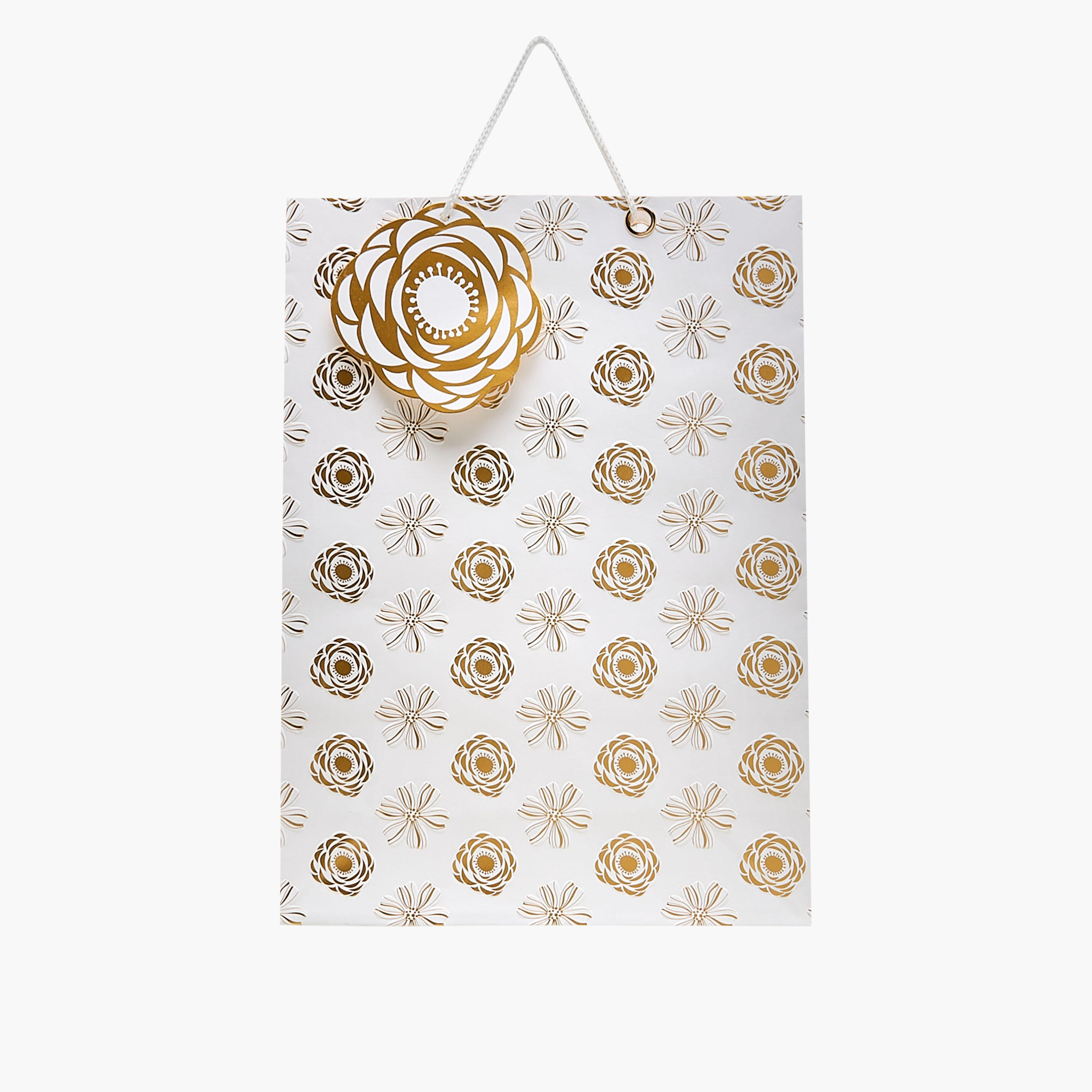 Flower Print Paper Gift Bag - Extra Large-household-giftingaccessories-giftings-image-1