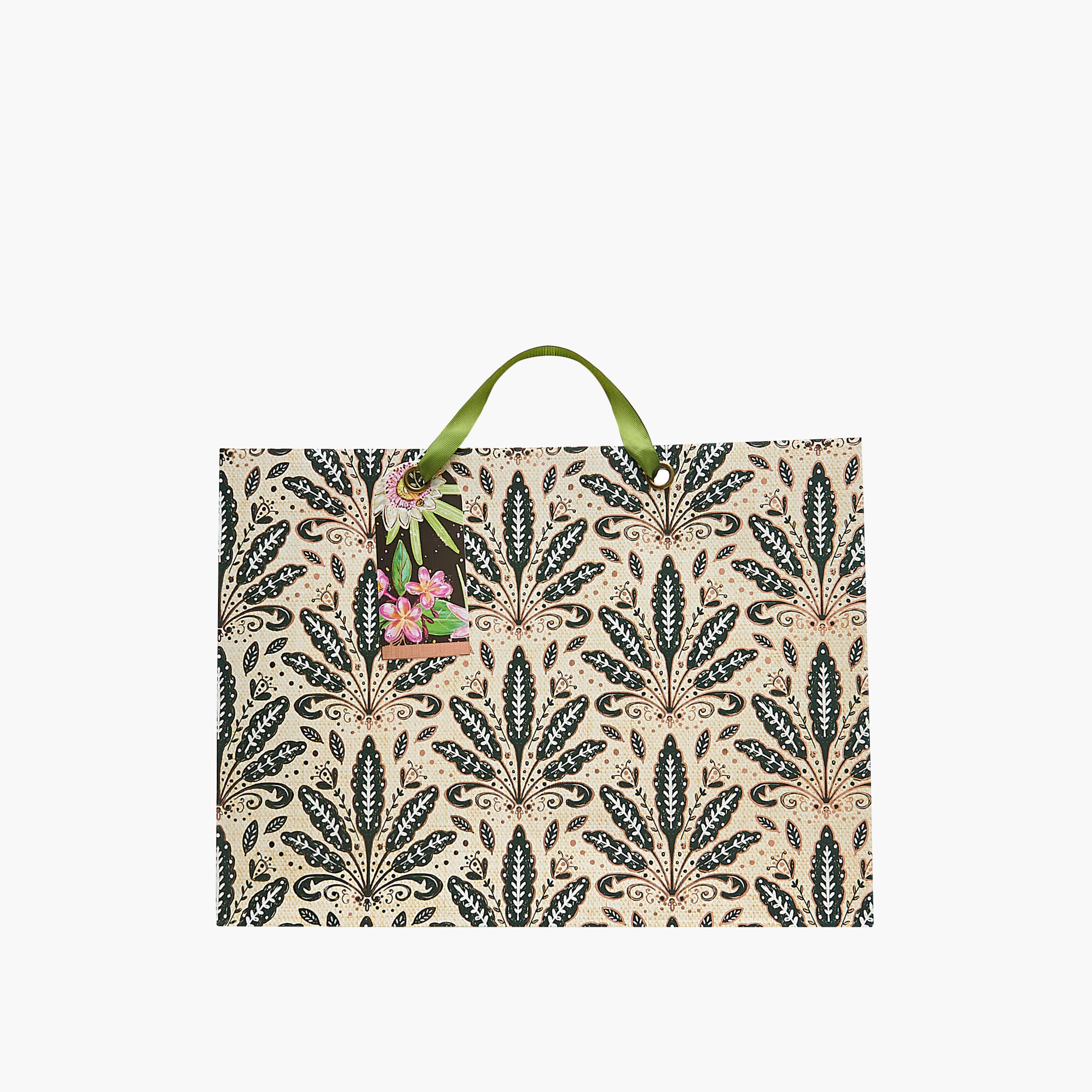 Leaf Print Paper Gift Bag - Extra Large-household-giftingaccessories-giftings-image-1