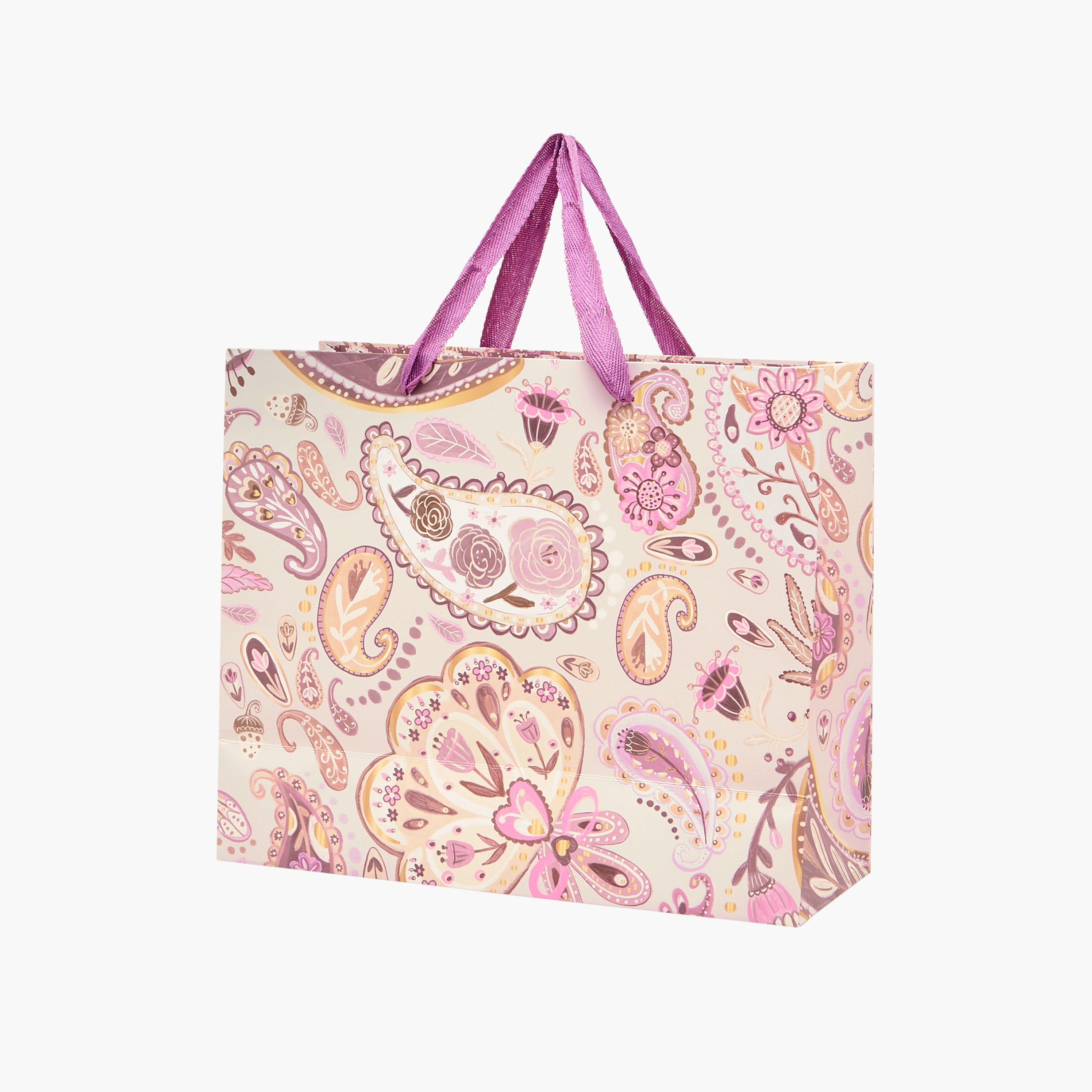 Paisley Print Paper Gift Bag - Large-household-giftingaccessories-giftings-image-2