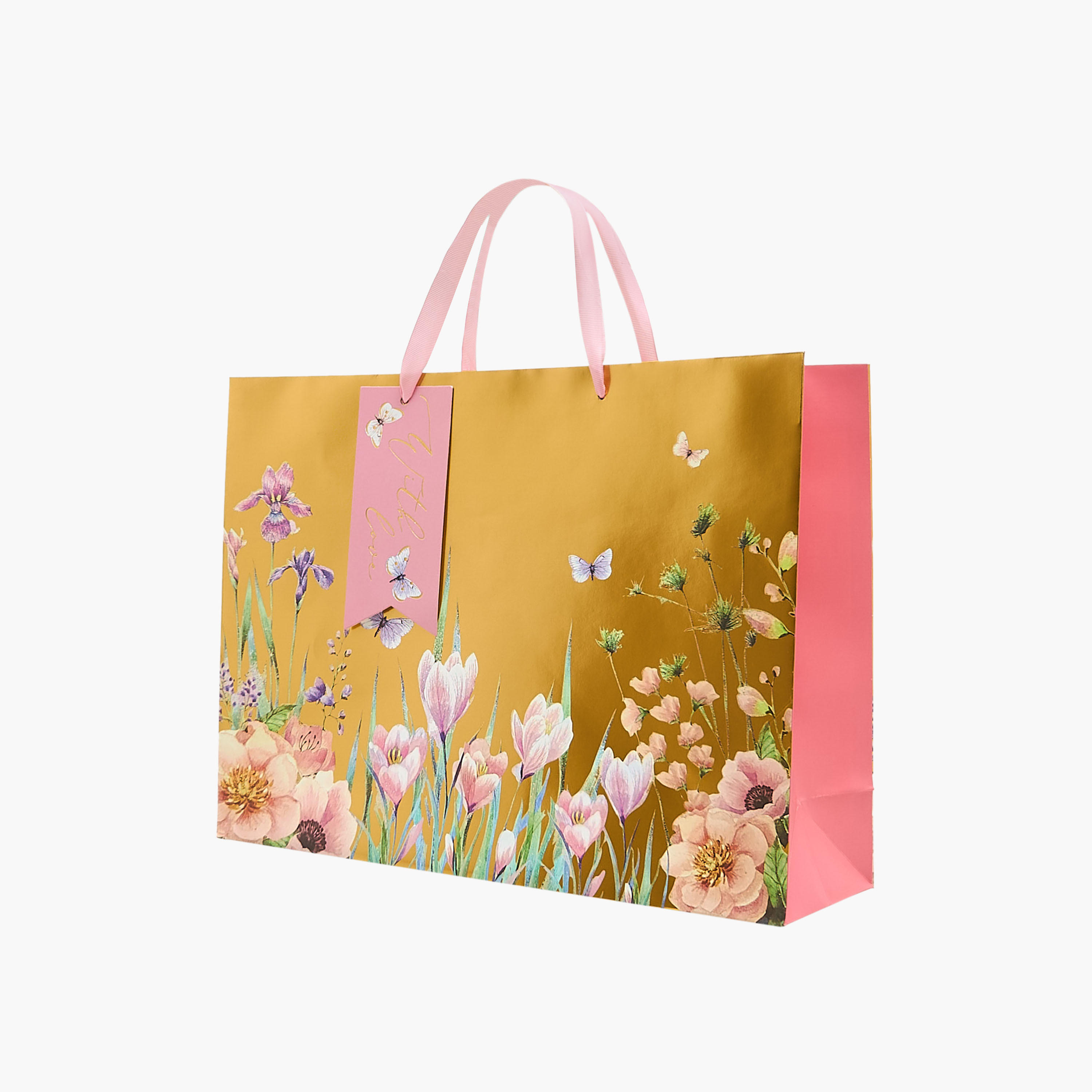 Floral Print Paper Gift Bag - Large-household-giftingaccessories-giftings-image-2